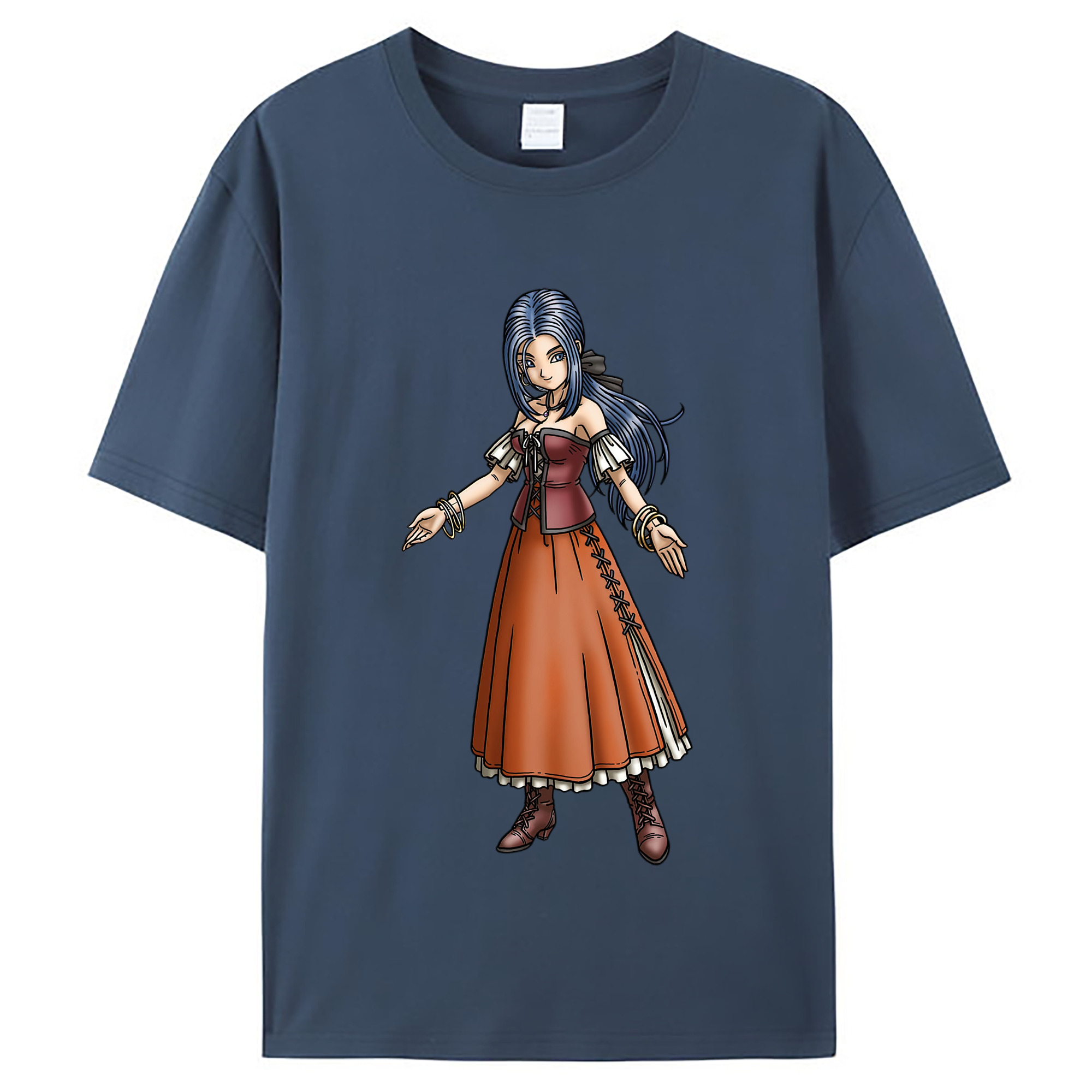 （画像用） ドラゴンクエスト Doragon Kuesuto Dragon Quest レディースカジュアルプリントTシャツ（綿100％）