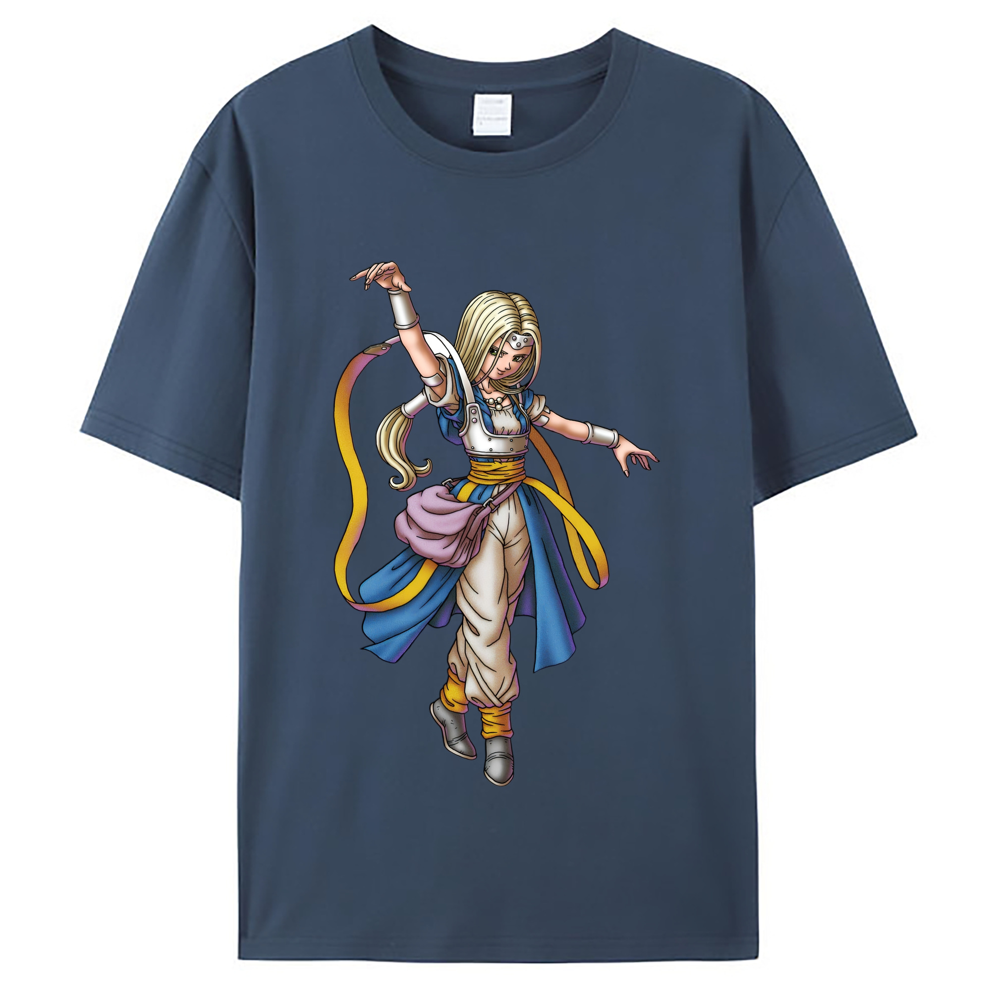 （画像用） ドラゴンクエスト Doragon Kuesuto Dragon Quest レディースカジュアルプリントTシャツ（綿100％）