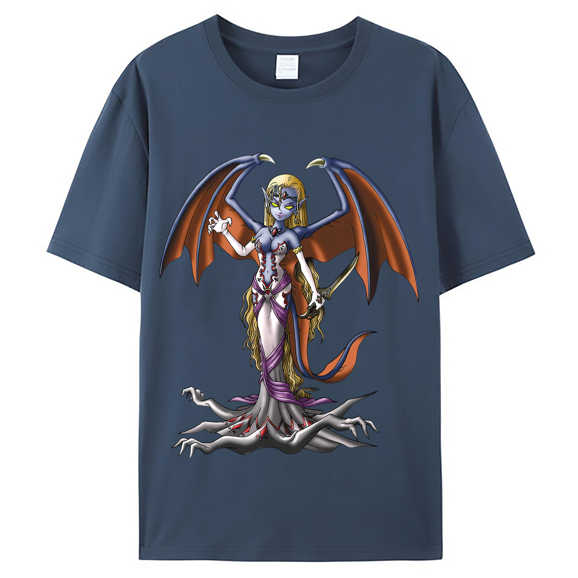 （画像用） ドラゴンクエスト Doragon Kuesuto Dragon Quest レディースカジュアルプリントTシャツ（綿100％）