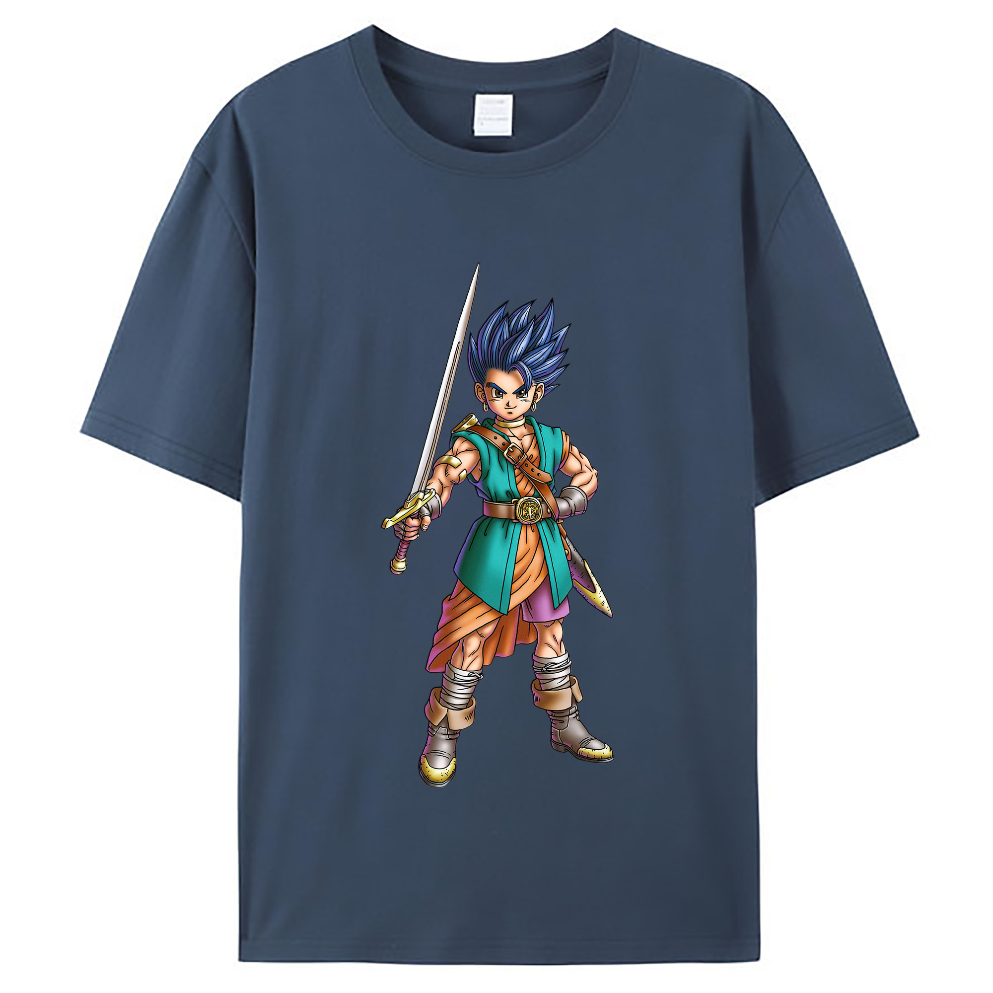 （画像用） ドラゴンクエスト Doragon Kuesuto Dragon Quest レディースカジュアルプリントTシャツ（綿100％）