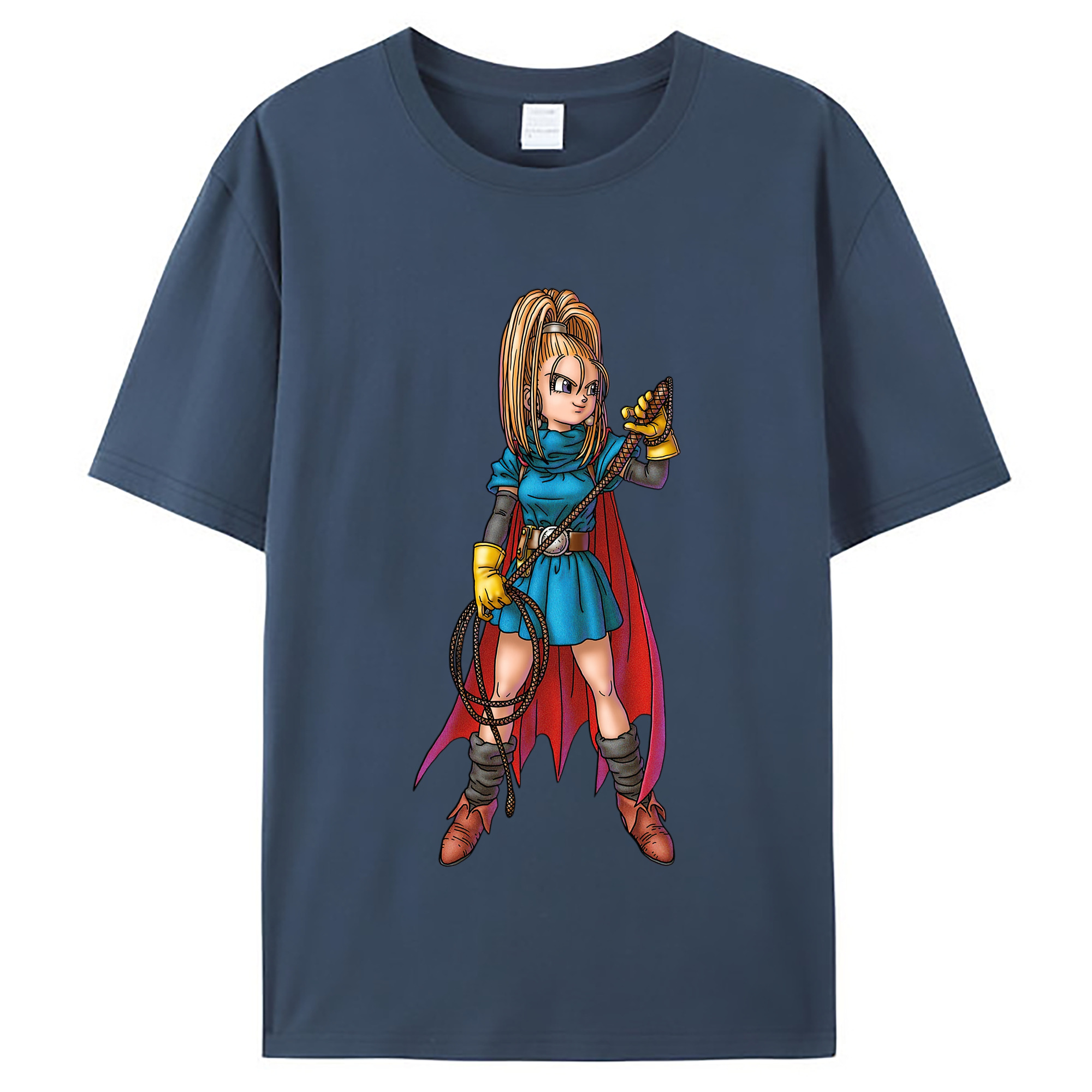 （画像用） ドラゴンクエスト Doragon Kuesuto Dragon Quest レディースカジュアルプリントTシャツ（綿100％）