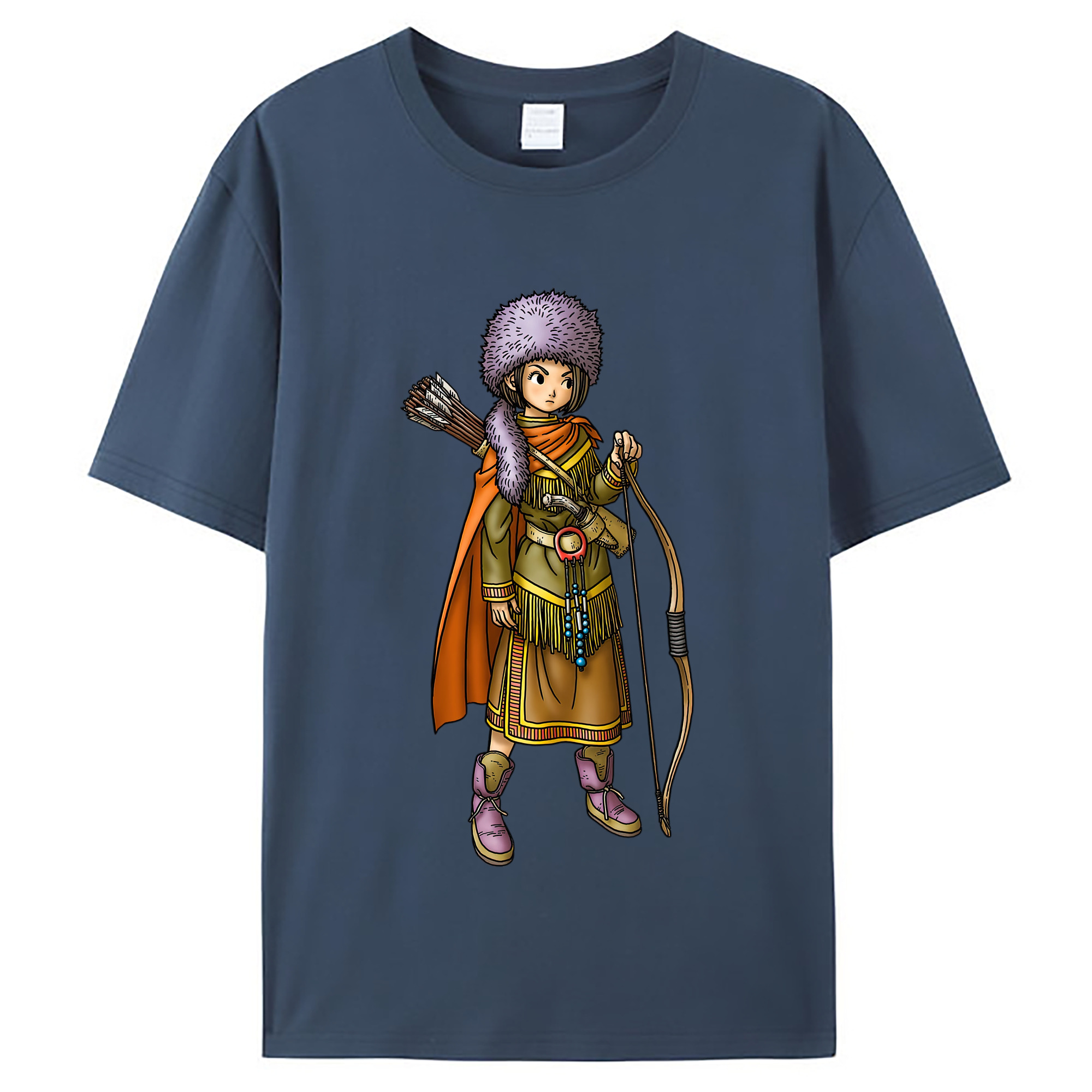 （画像用） ドラゴンクエスト Doragon Kuesuto Dragon Quest レディースカジュアルプリントTシャツ（綿100％）