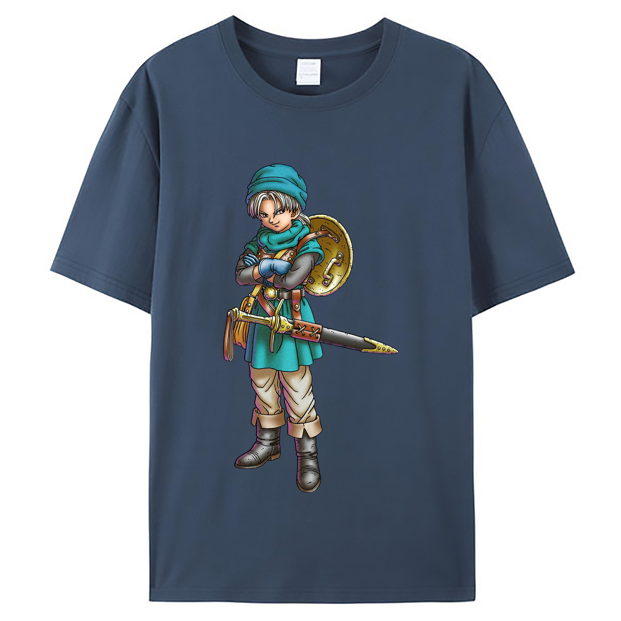 （画像用） ドラゴンクエスト Doragon Kuesuto Dragon Quest レディースカジュアルプリントTシャツ（綿100％）