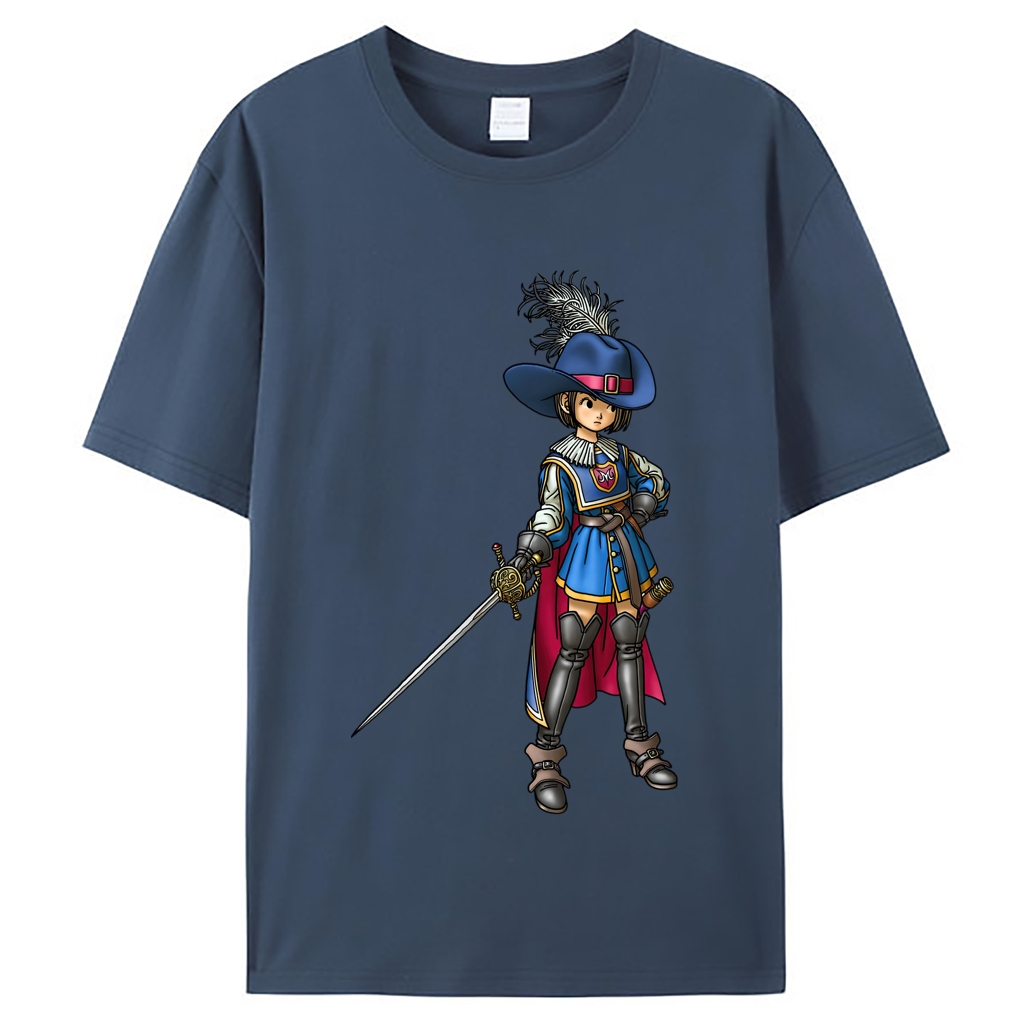 （画像用） ドラゴンクエスト Doragon Kuesuto Dragon Quest レディースカジュアルプリントTシャツ（綿100％）