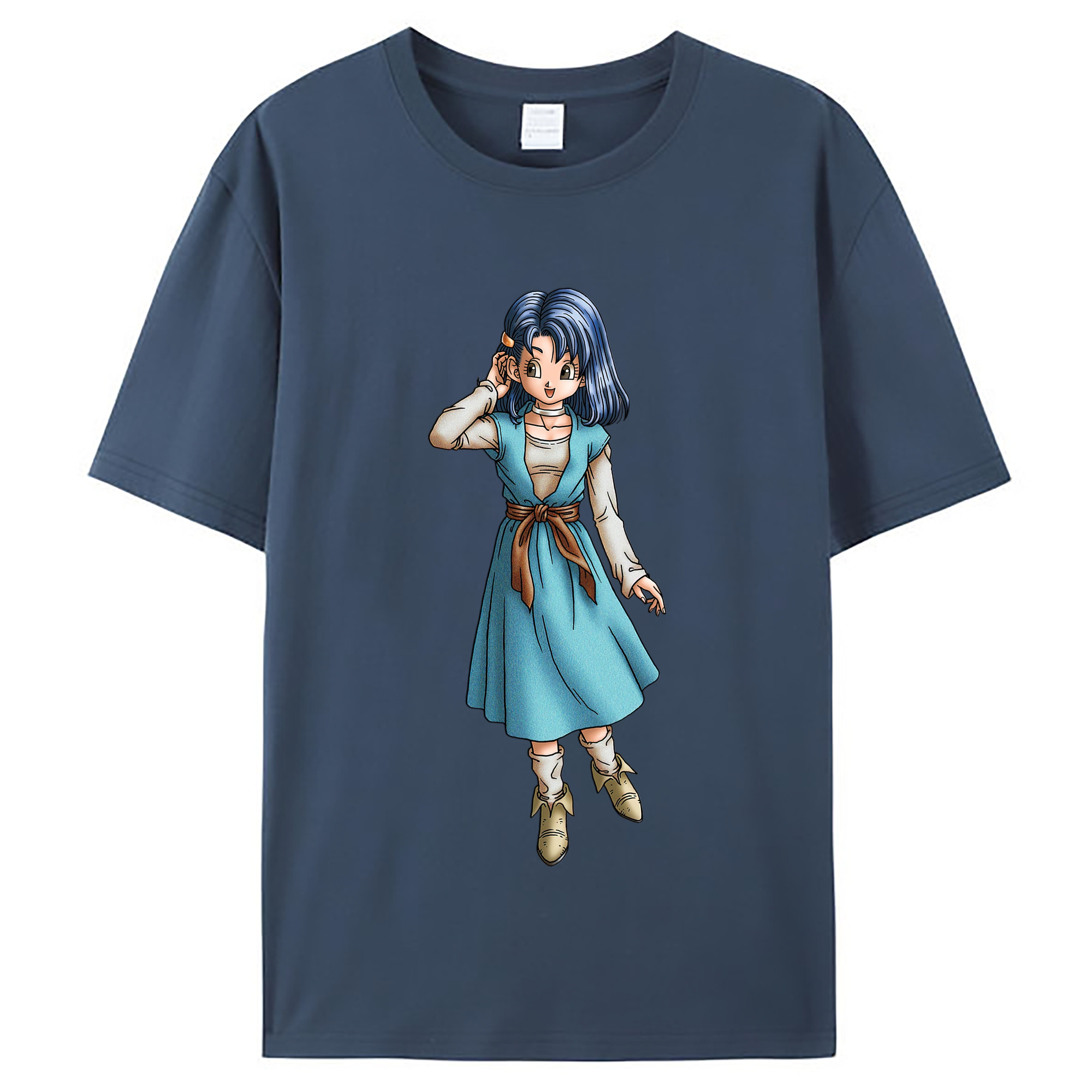 （画像用） ドラゴンクエスト Doragon Kuesuto Dragon Quest レディースカジュアルプリントTシャツ（綿100％）