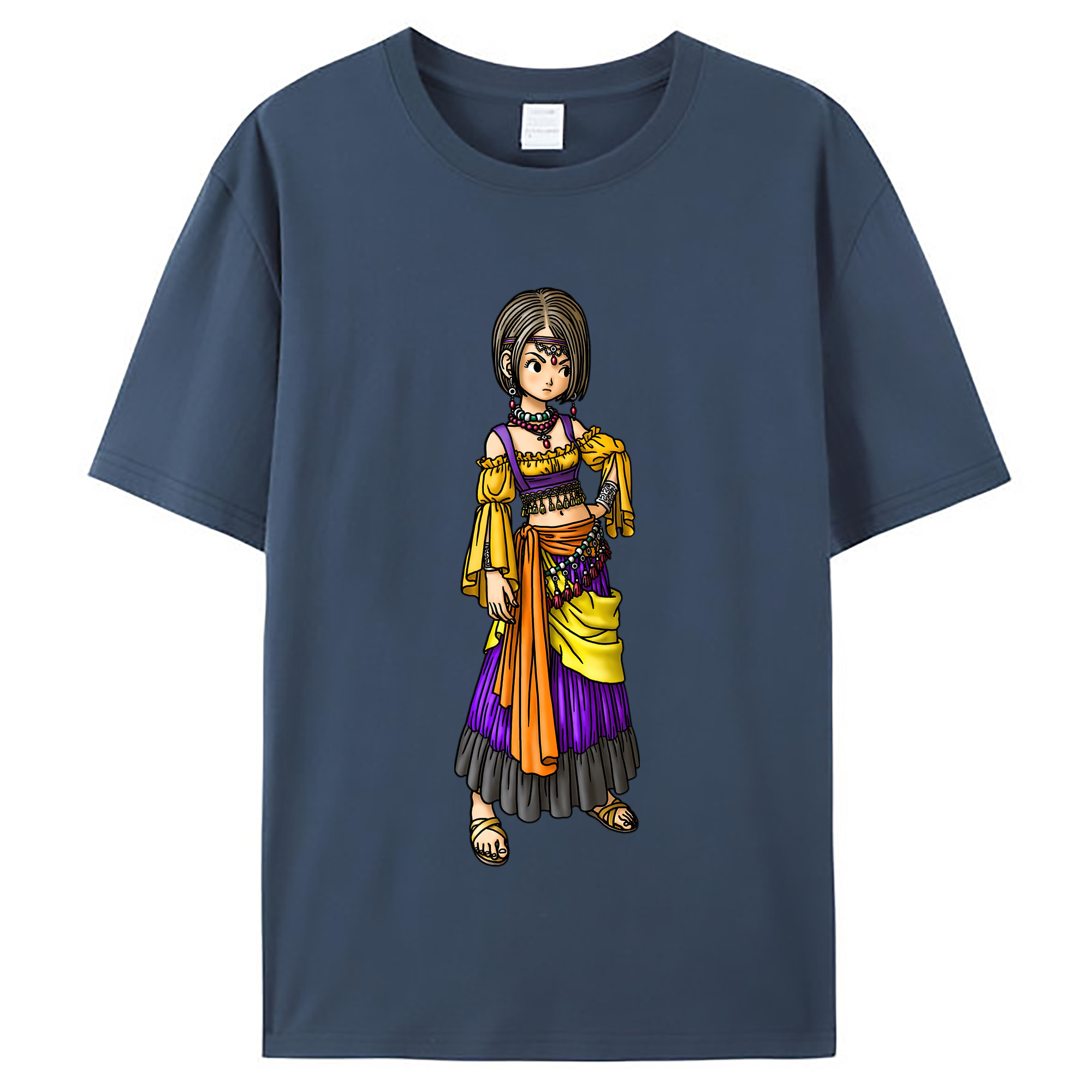 （画像用） ドラゴンクエスト Doragon Kuesuto Dragon Quest レディースカジュアルプリントTシャツ（綿100％）
