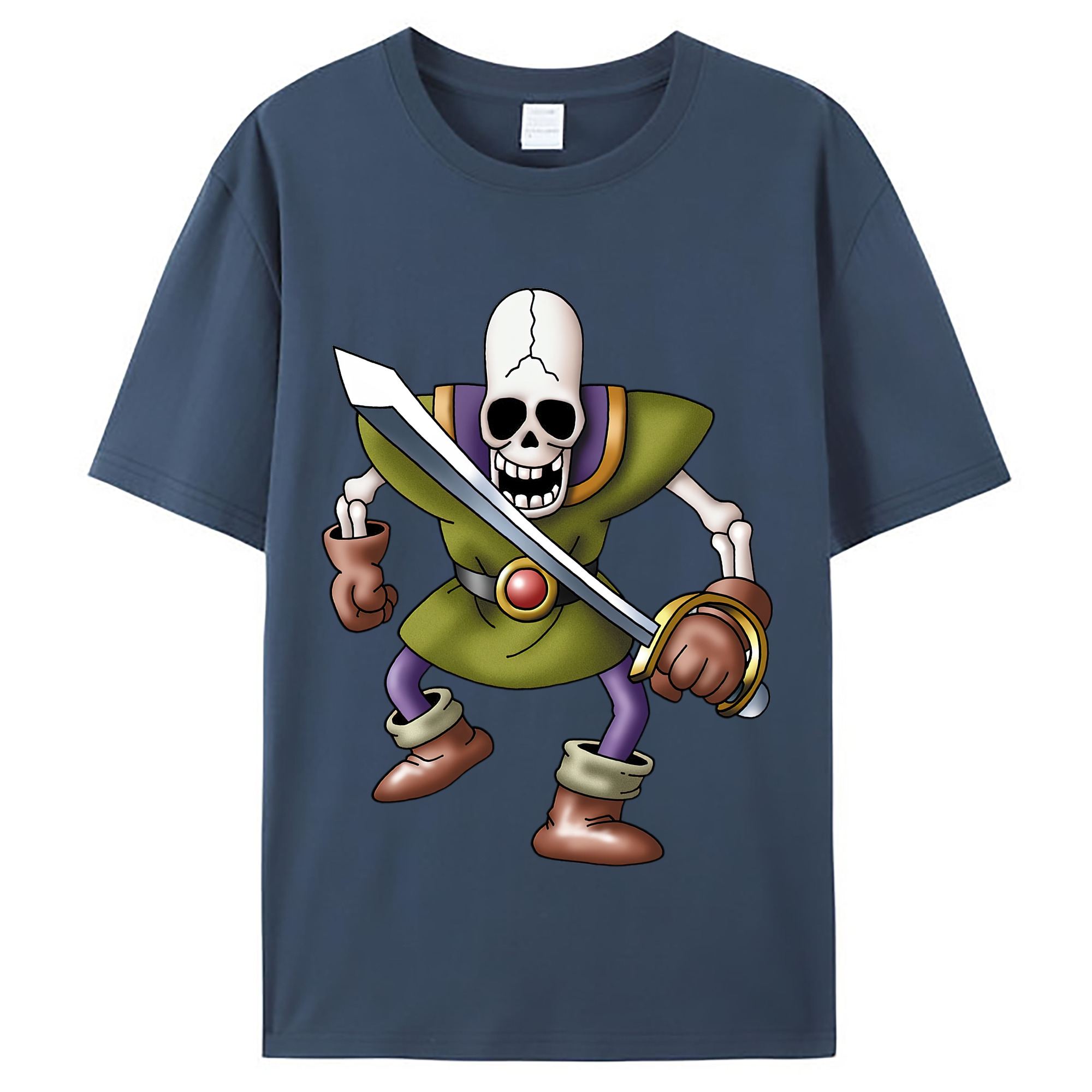 （画像用） ドラゴンクエスト Doragon Kuesuto Dragon Quest レディースカジュアルプリントTシャツ（綿100％）