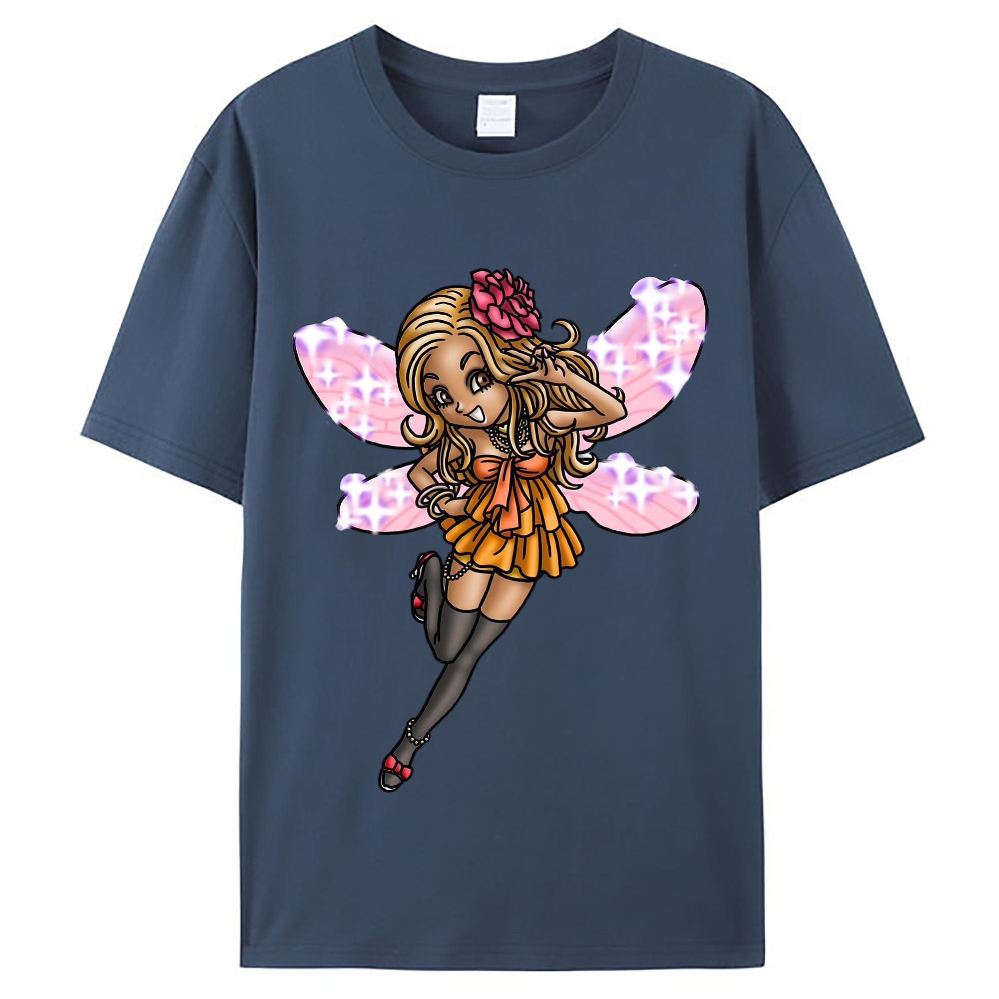 （画像用） ドラゴンクエスト Doragon Kuesuto Dragon Quest レディースカジュアルプリントTシャツ（綿100％）