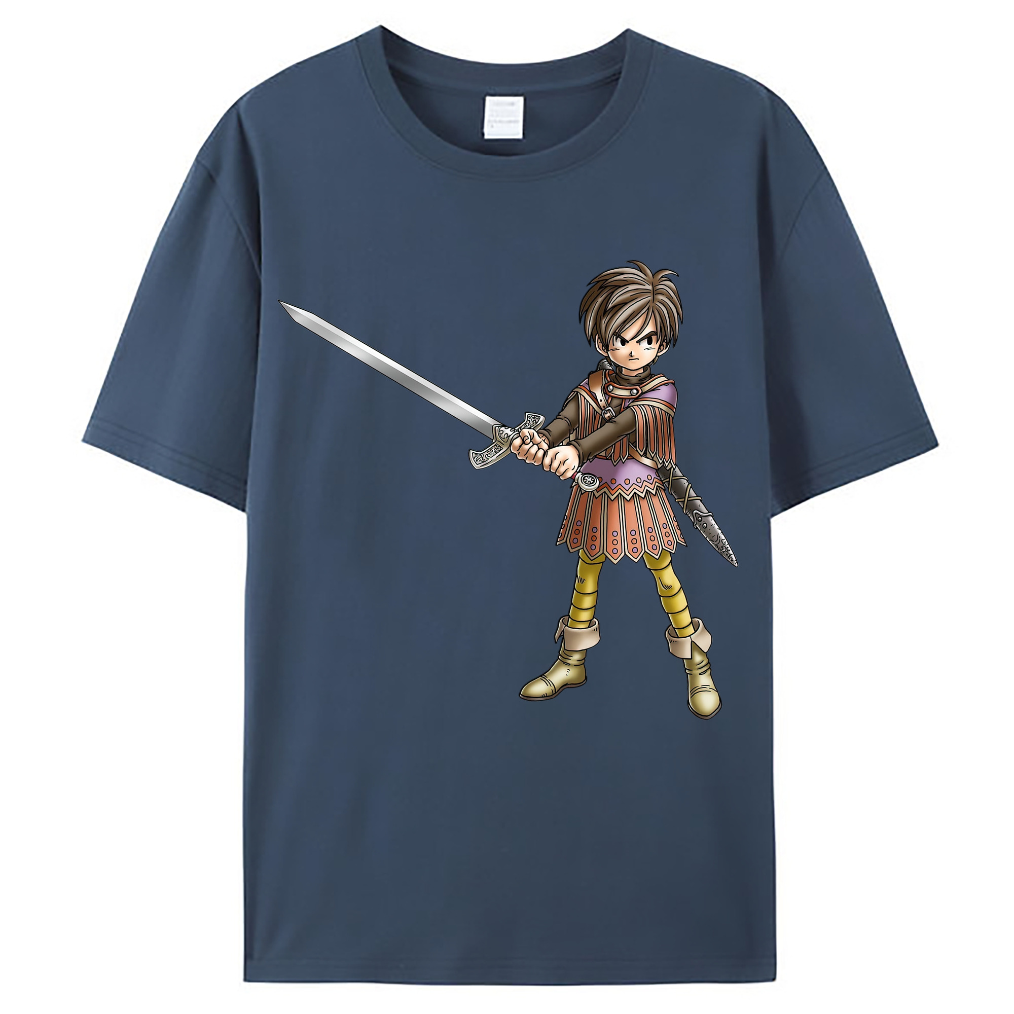 （画像用） ドラゴンクエスト Doragon Kuesuto Dragon Quest レディースカジュアルプリントTシャツ（綿100％）