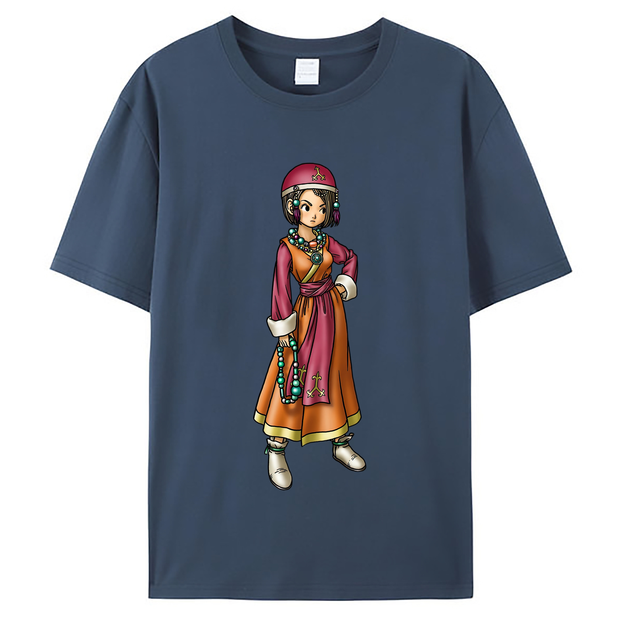 （画像用） ドラゴンクエスト Doragon Kuesuto Dragon Quest レディースカジュアルプリントTシャツ（綿100％）