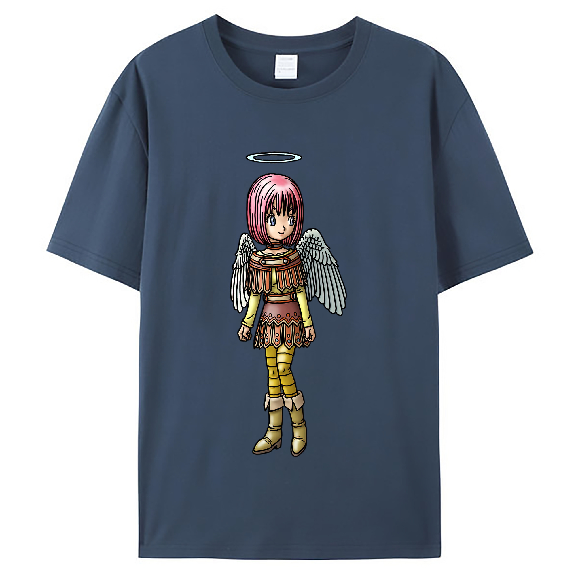 （画像用） ドラゴンクエスト Doragon Kuesuto Dragon Quest レディースカジュアルプリントTシャツ（綿100％）