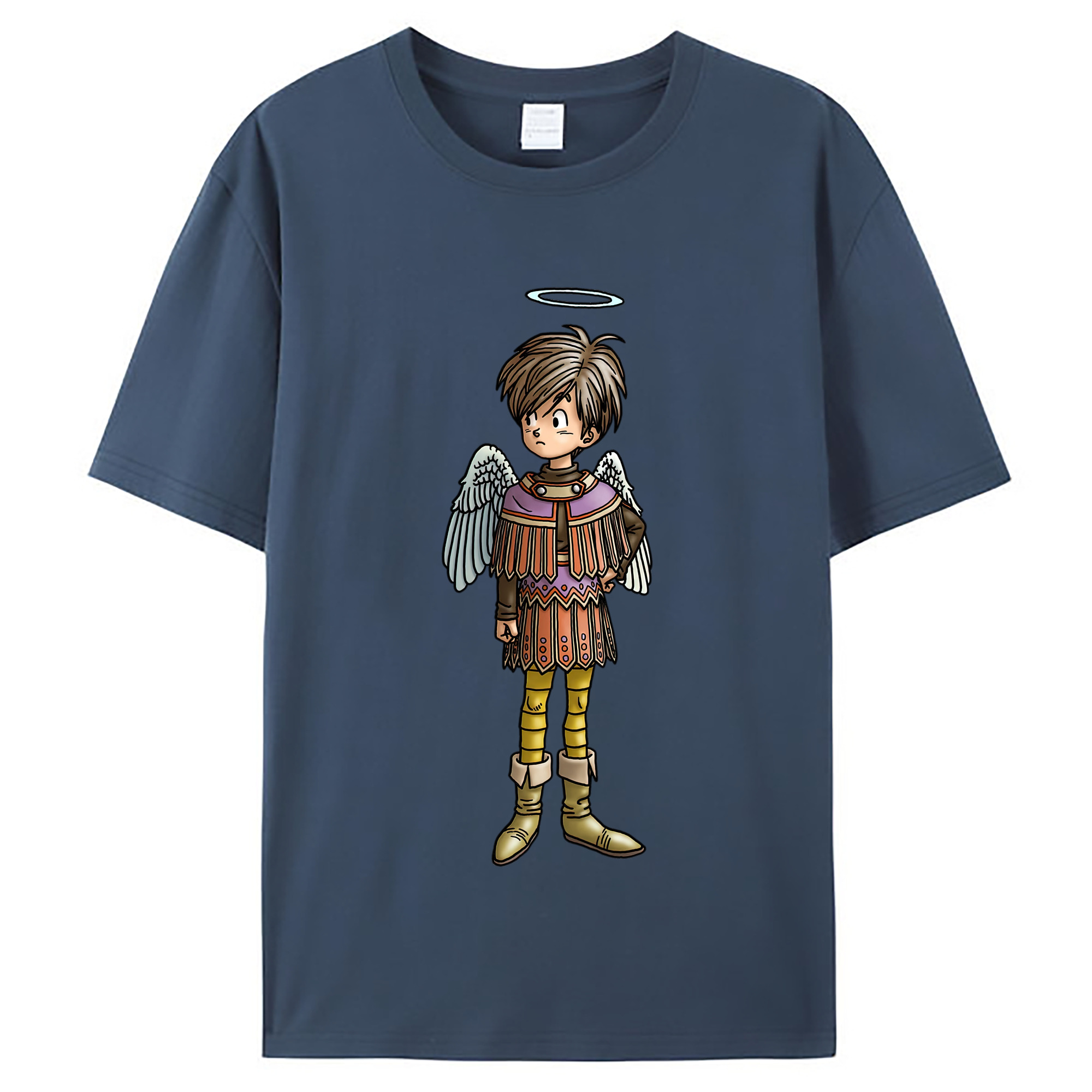 （画像用） ドラゴンクエスト Doragon Kuesuto Dragon Quest レディースカジュアルプリントTシャツ（綿100％）