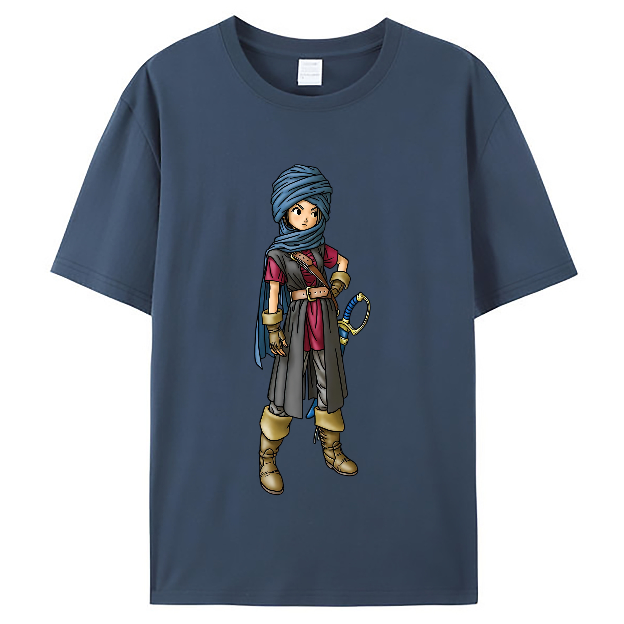（画像用） ドラゴンクエスト Doragon Kuesuto Dragon Quest レディースカジュアルプリントTシャツ（綿100％）