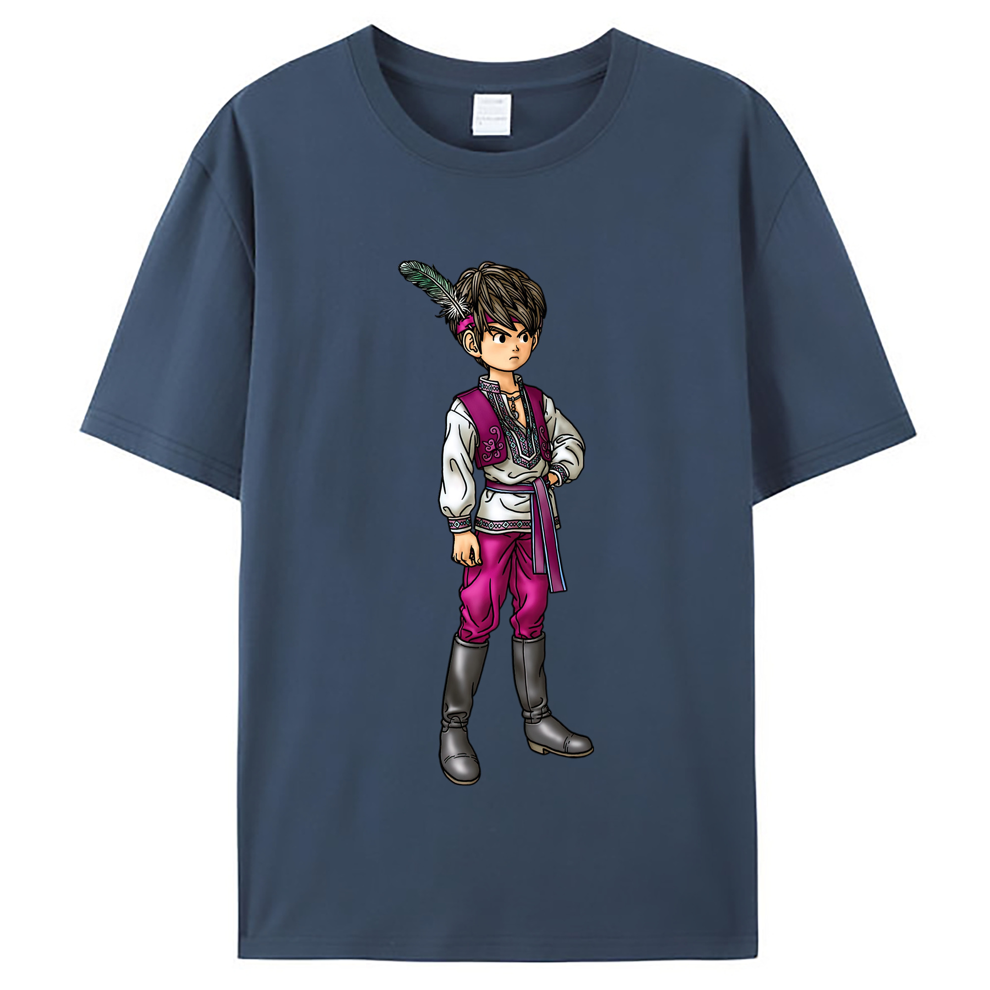 （画像用） ドラゴンクエスト Doragon Kuesuto Dragon Quest レディースカジュアルプリントTシャツ（綿100％）
