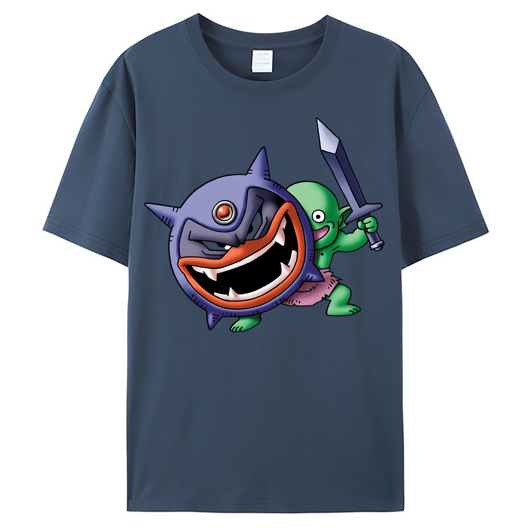 （画像用） ドラゴンクエスト Doragon Kuesuto Dragon Quest レディースカジュアルプリントTシャツ（綿100％）