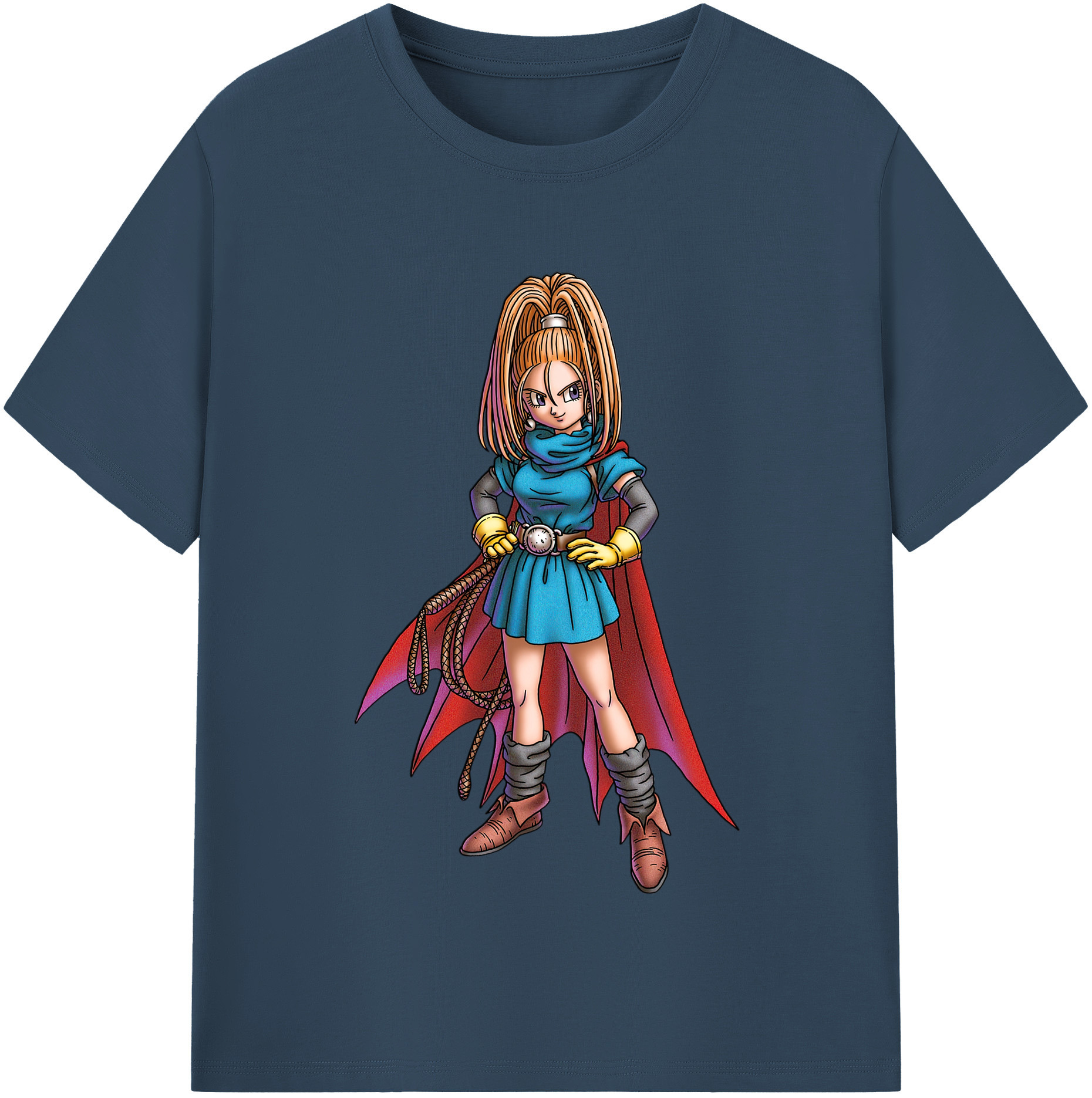 （画像用） ドラゴンクエスト Doragon Kuesuto Dragon Quest レディースカジュアルプリントTシャツ（綿100％）