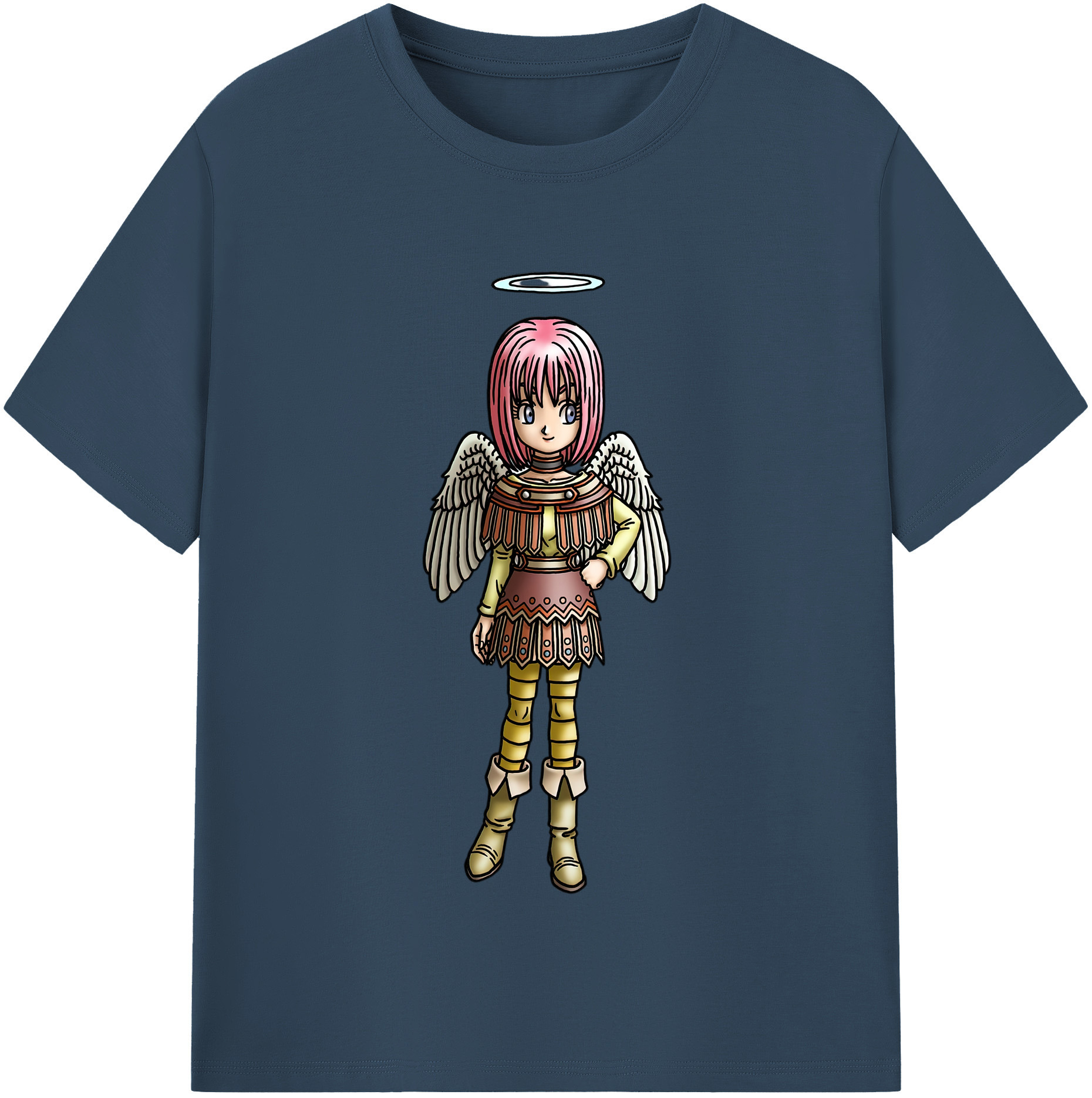 （画像用） ドラゴンクエスト Doragon Kuesuto Dragon Quest レディースカジュアルプリントTシャツ（綿100％）