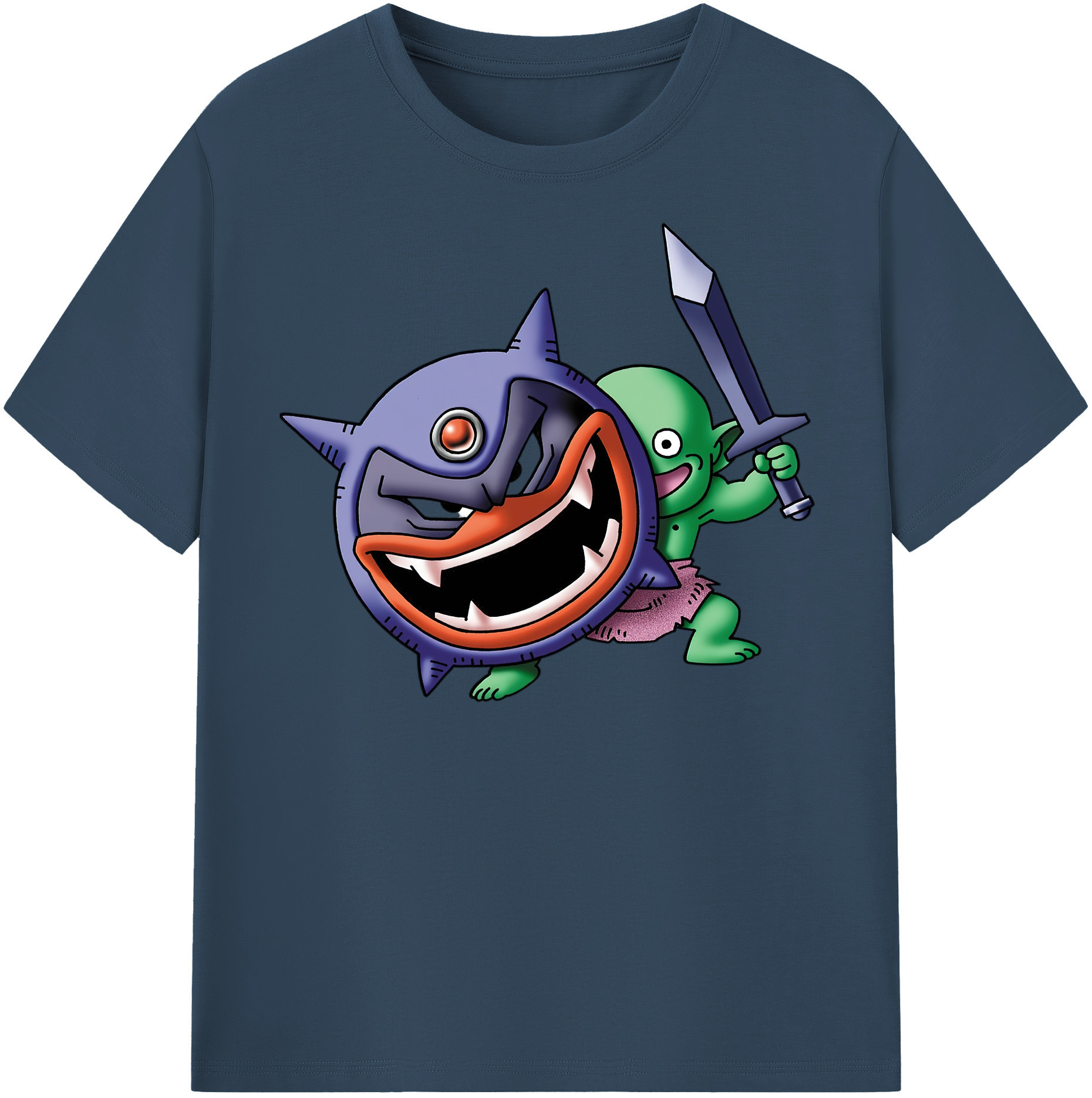 （画像用） ドラゴンクエスト Doragon Kuesuto Dragon Quest レディースカジュアルプリントTシャツ（綿100％）
