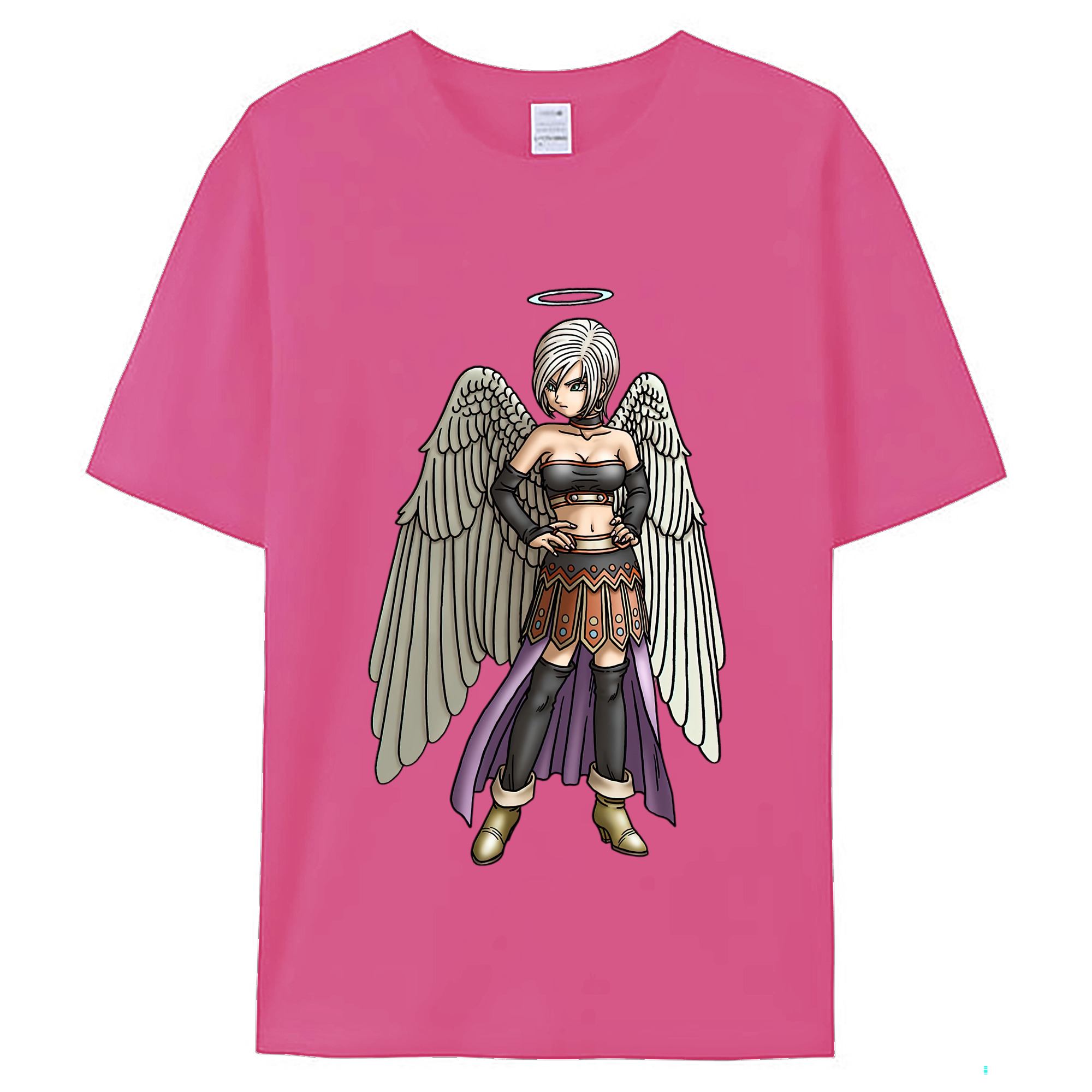 （画像用） ドラゴンクエスト Doragon Kuesuto Dragon Quest レディースカジュアルプリントTシャツ（綿100％）