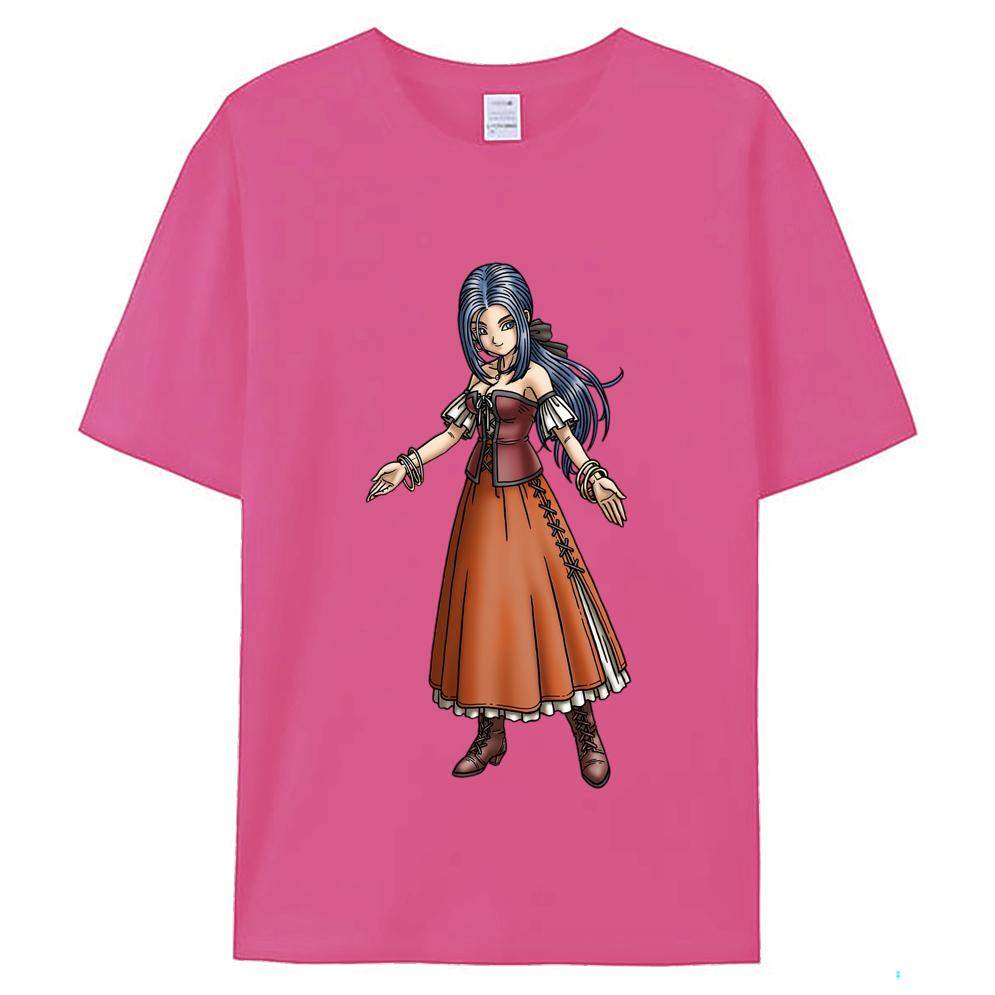 （画像用） ドラゴンクエスト Doragon Kuesuto Dragon Quest レディースカジュアルプリントTシャツ（綿100％）