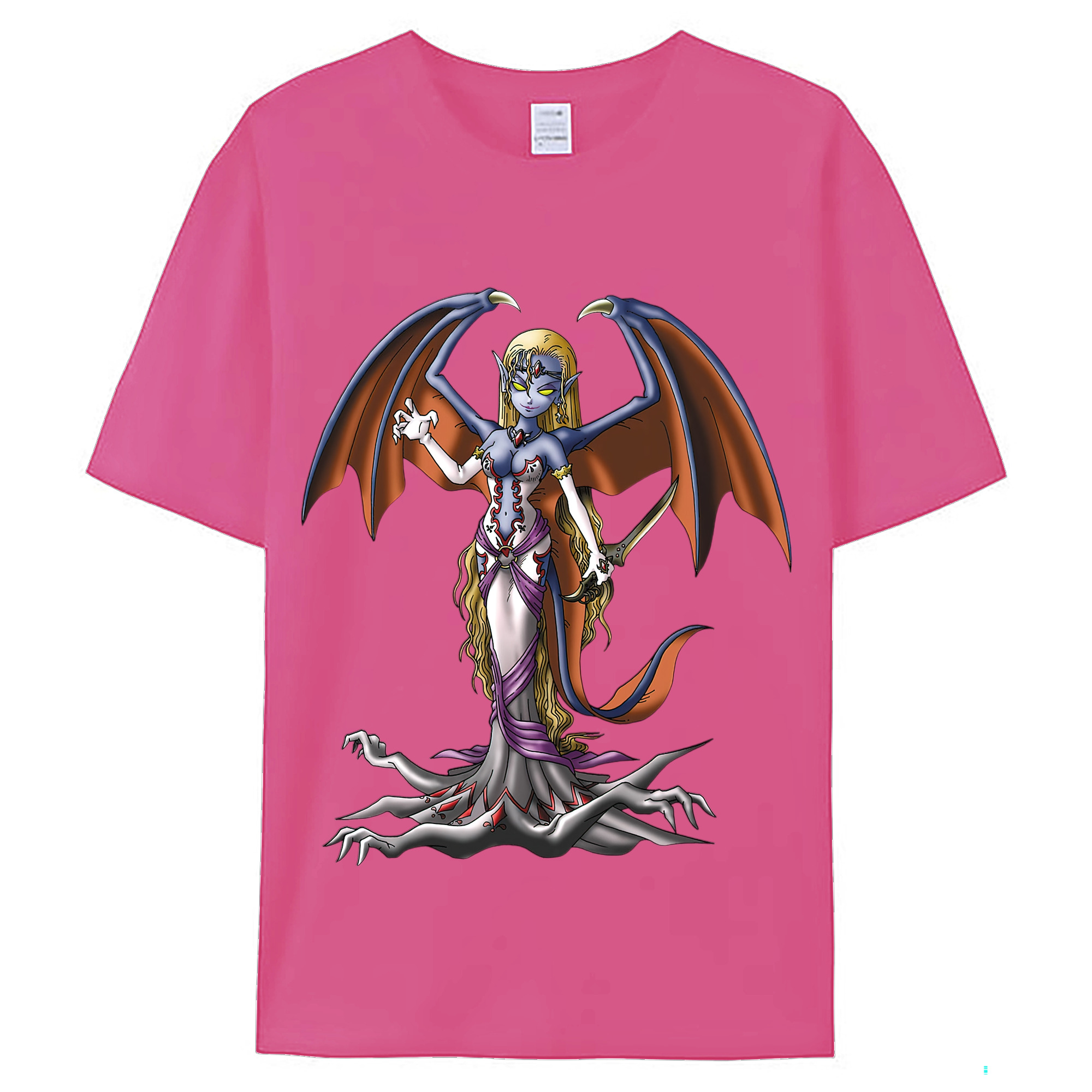 （画像用） ドラゴンクエスト Doragon Kuesuto Dragon Quest レディースカジュアルプリントTシャツ（綿100％）
