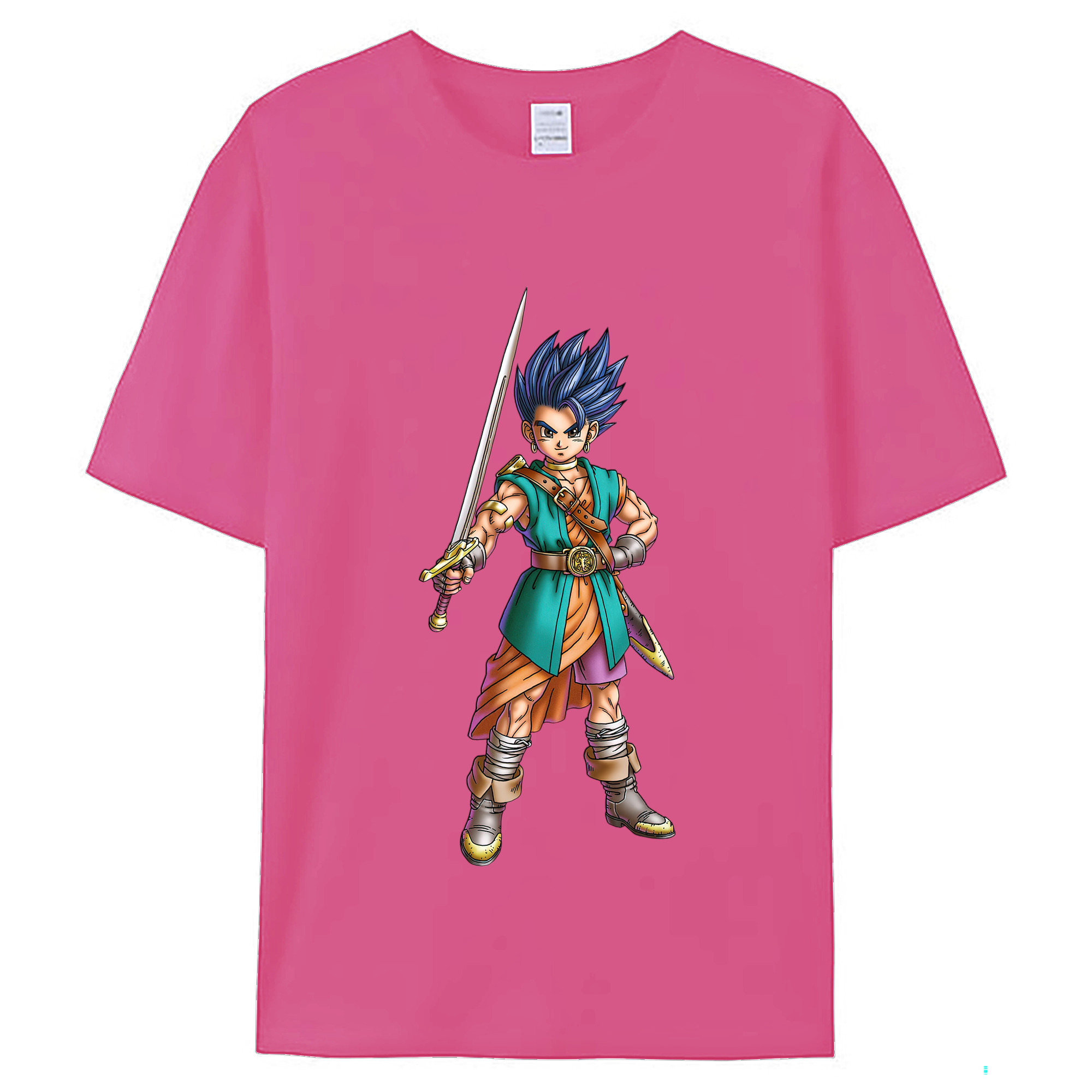 （画像用） ドラゴンクエスト Doragon Kuesuto Dragon Quest レディースカジュアルプリントTシャツ（綿100％）