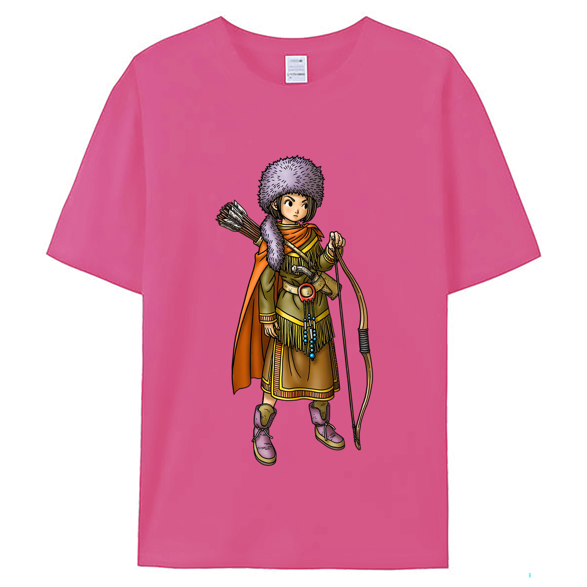 （画像用） ドラゴンクエスト Doragon Kuesuto Dragon Quest レディースカジュアルプリントTシャツ（綿100％）
