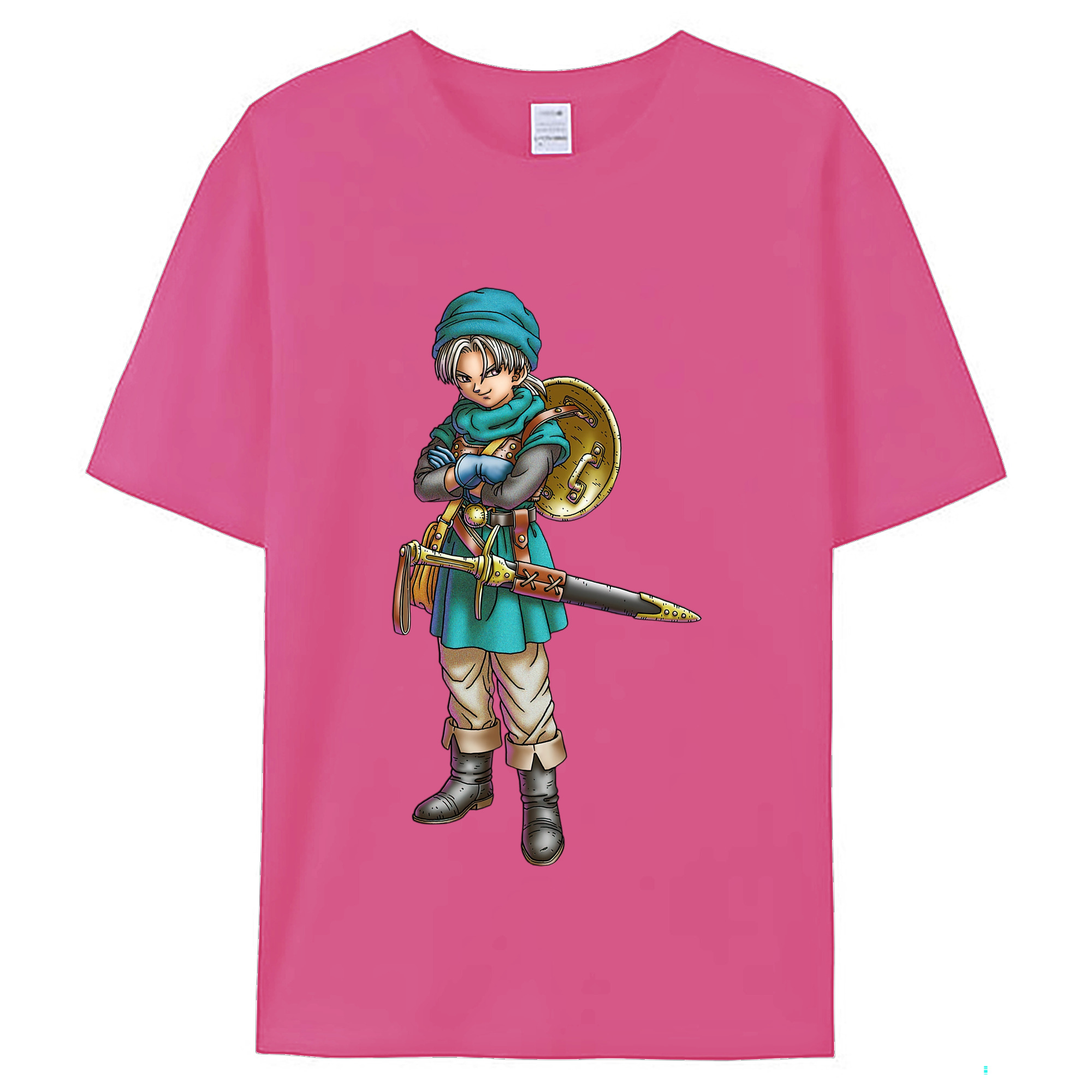 （画像用） ドラゴンクエスト Doragon Kuesuto Dragon Quest レディースカジュアルプリントTシャツ（綿100％）