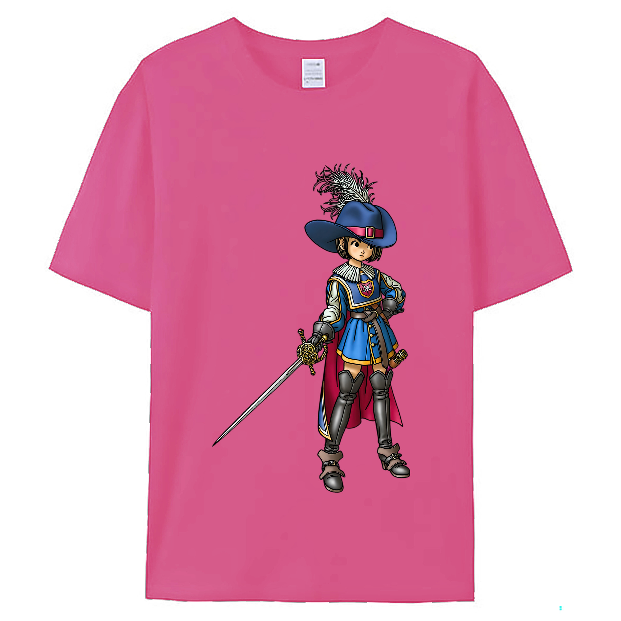 （画像用） ドラゴンクエスト Doragon Kuesuto Dragon Quest レディースカジュアルプリントTシャツ（綿100％）