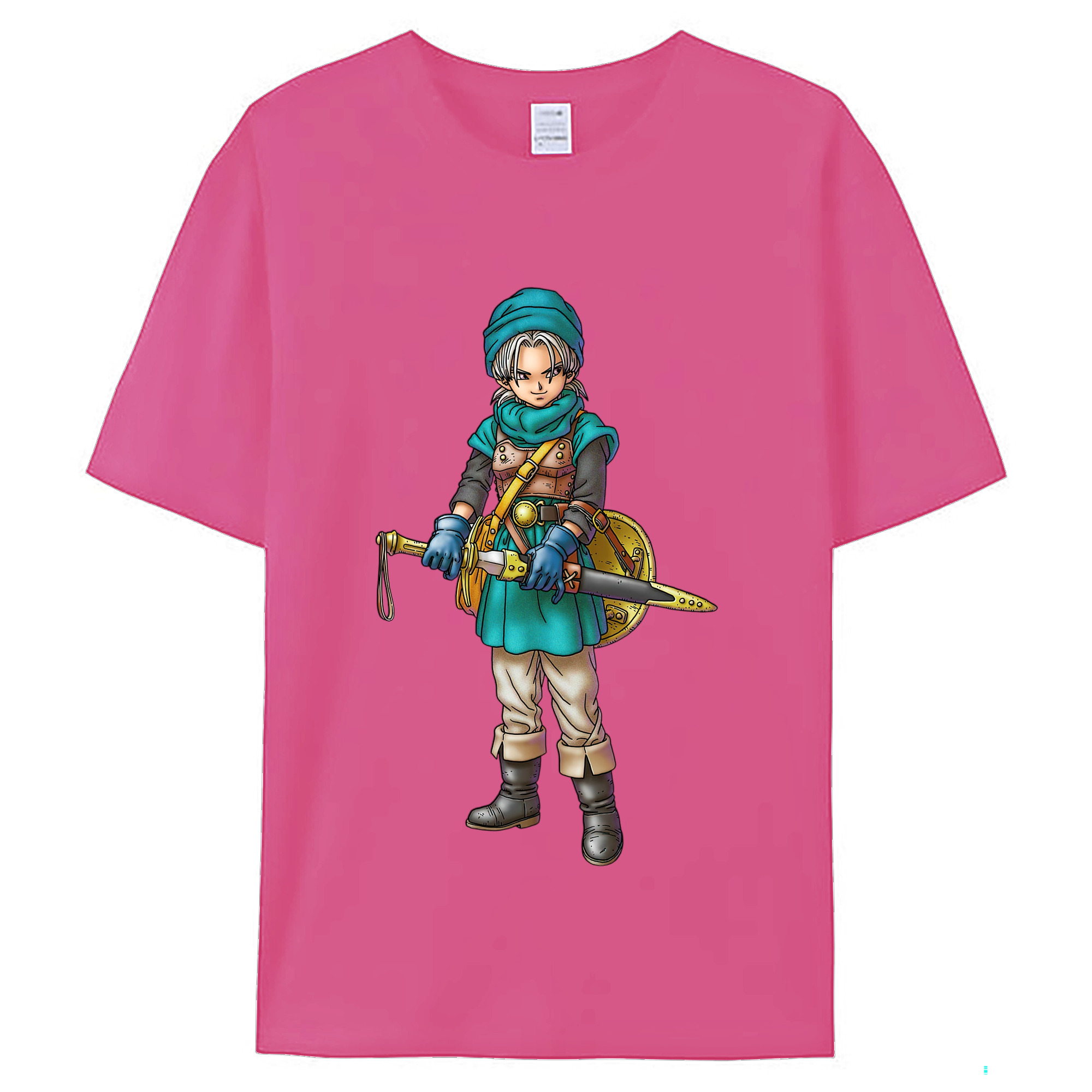 （画像用） ドラゴンクエスト Doragon Kuesuto Dragon Quest レディースカジュアルプリントTシャツ（綿100％）