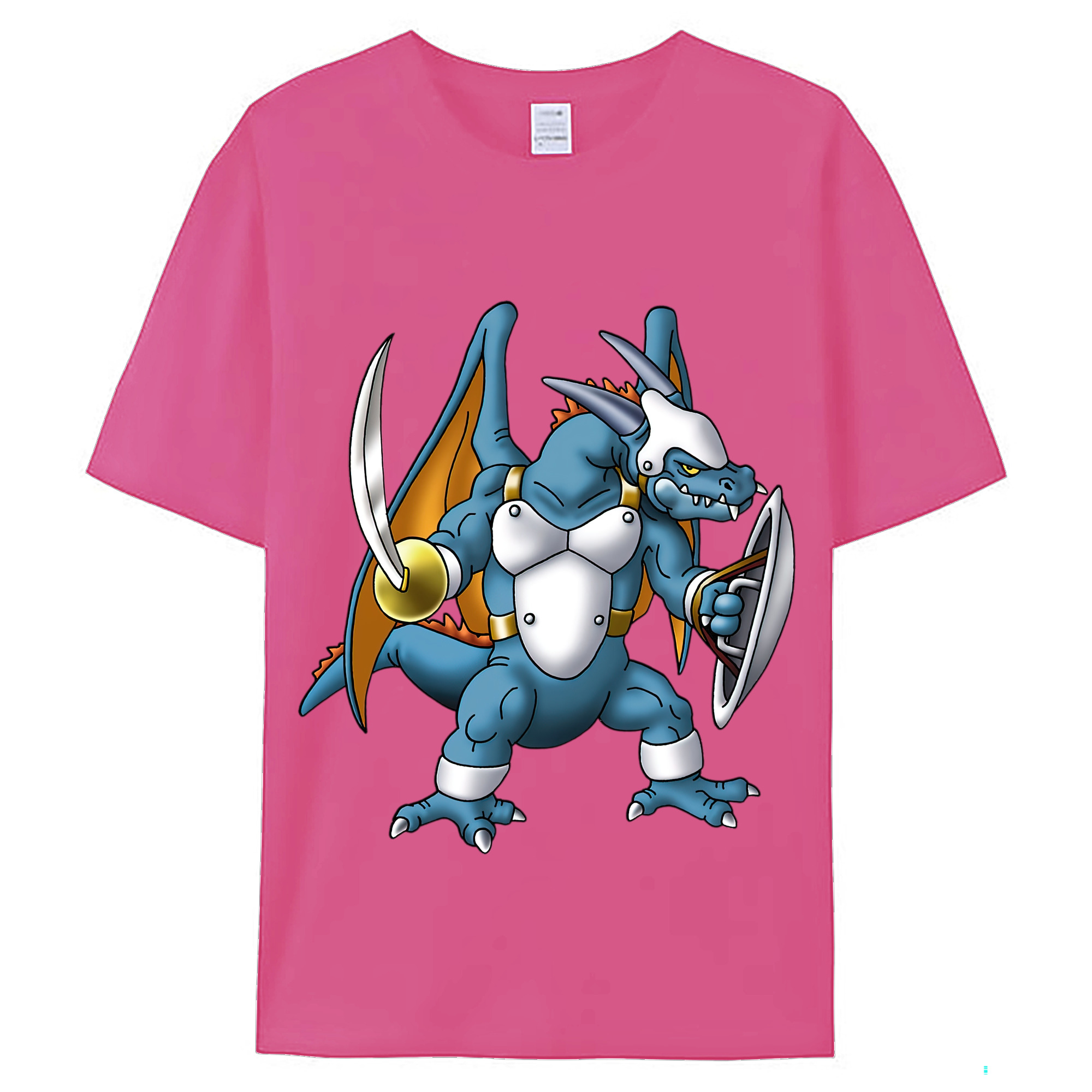 （画像用） ドラゴンクエスト Doragon Kuesuto Dragon Quest レディースカジュアルプリントTシャツ（綿100％）