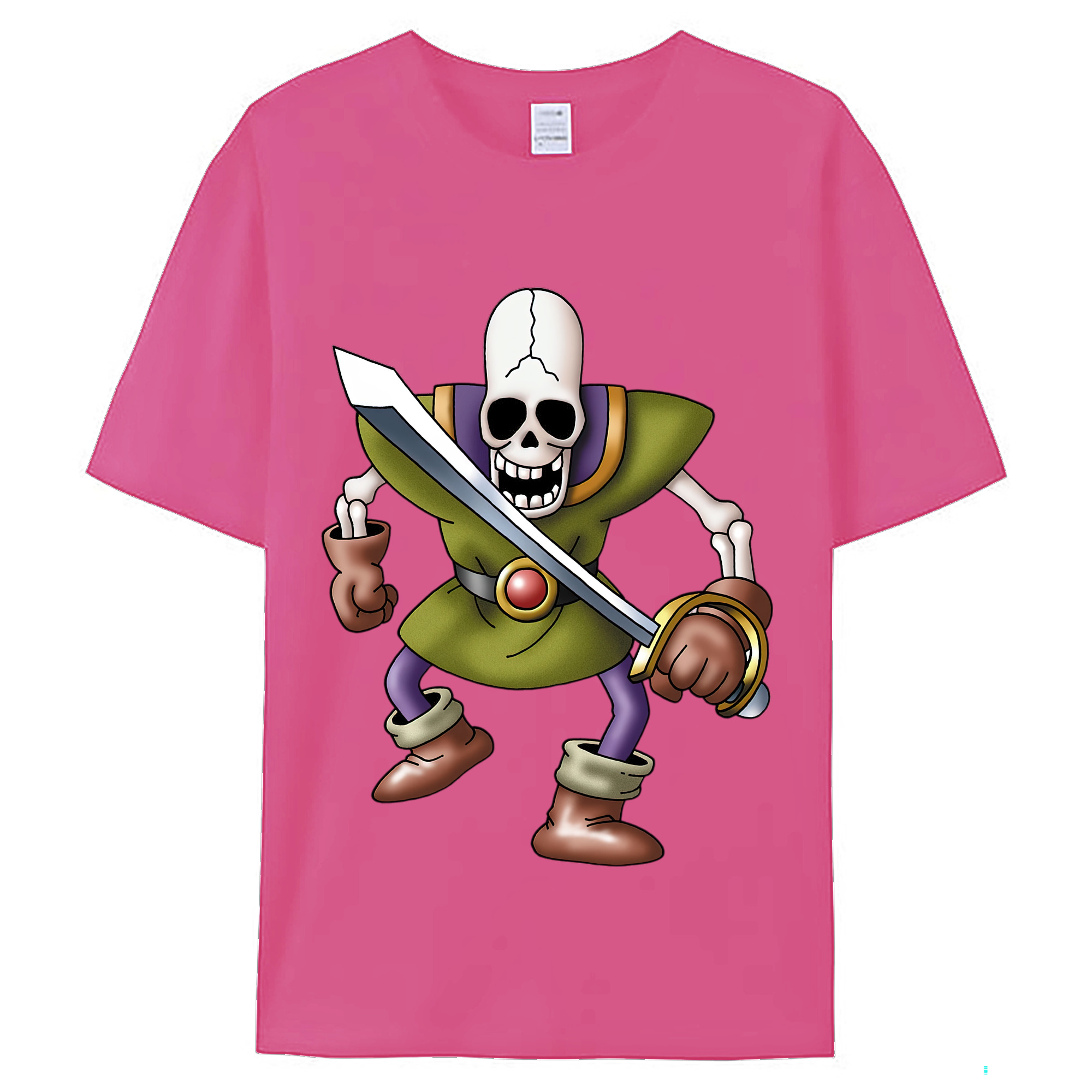 （画像用） ドラゴンクエスト Doragon Kuesuto Dragon Quest レディースカジュアルプリントTシャツ（綿100％）
