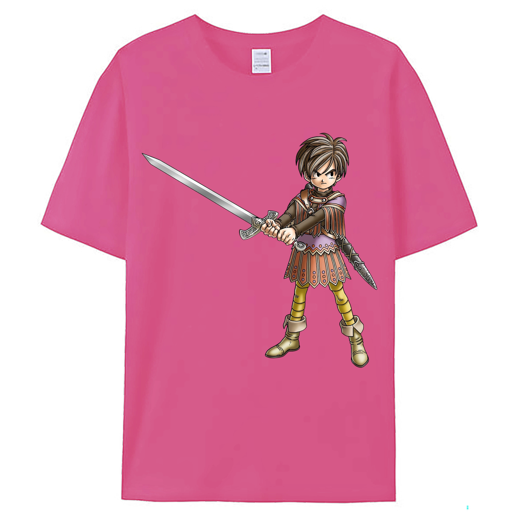 （画像用） ドラゴンクエスト Doragon Kuesuto Dragon Quest レディースカジュアルプリントTシャツ（綿100％）