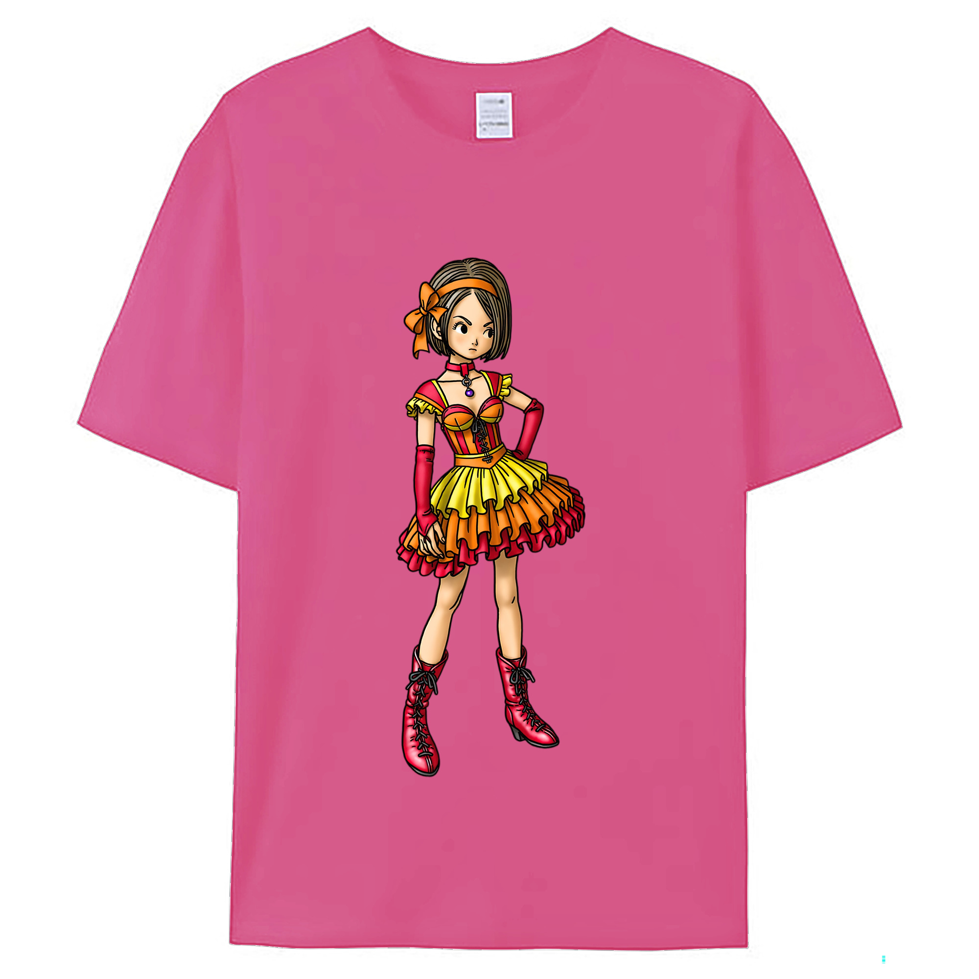 （画像用） ドラゴンクエスト Doragon Kuesuto Dragon Quest レディースカジュアルプリントTシャツ（綿100％）