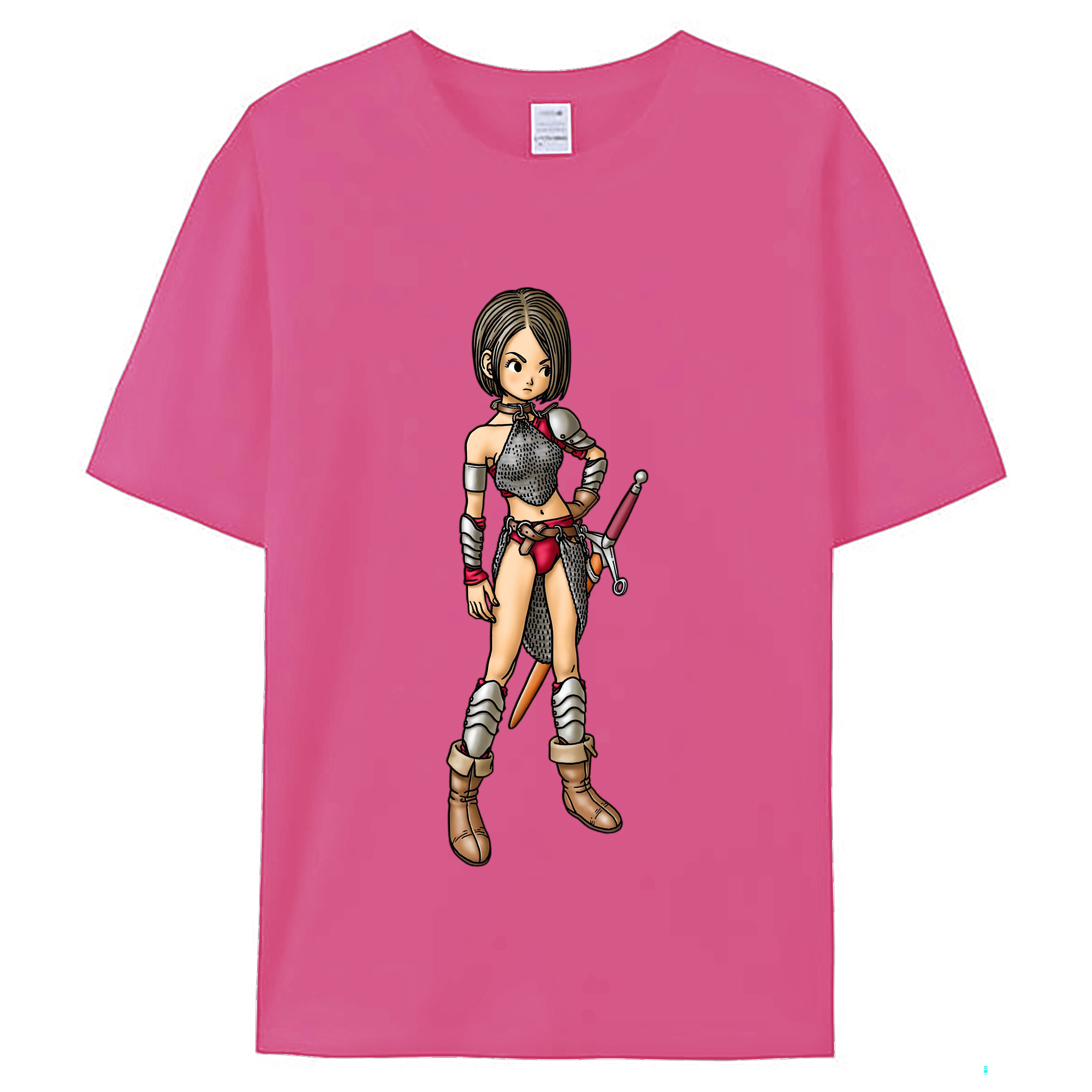 （画像用） ドラゴンクエスト Doragon Kuesuto Dragon Quest レディースカジュアルプリントTシャツ（綿100％）