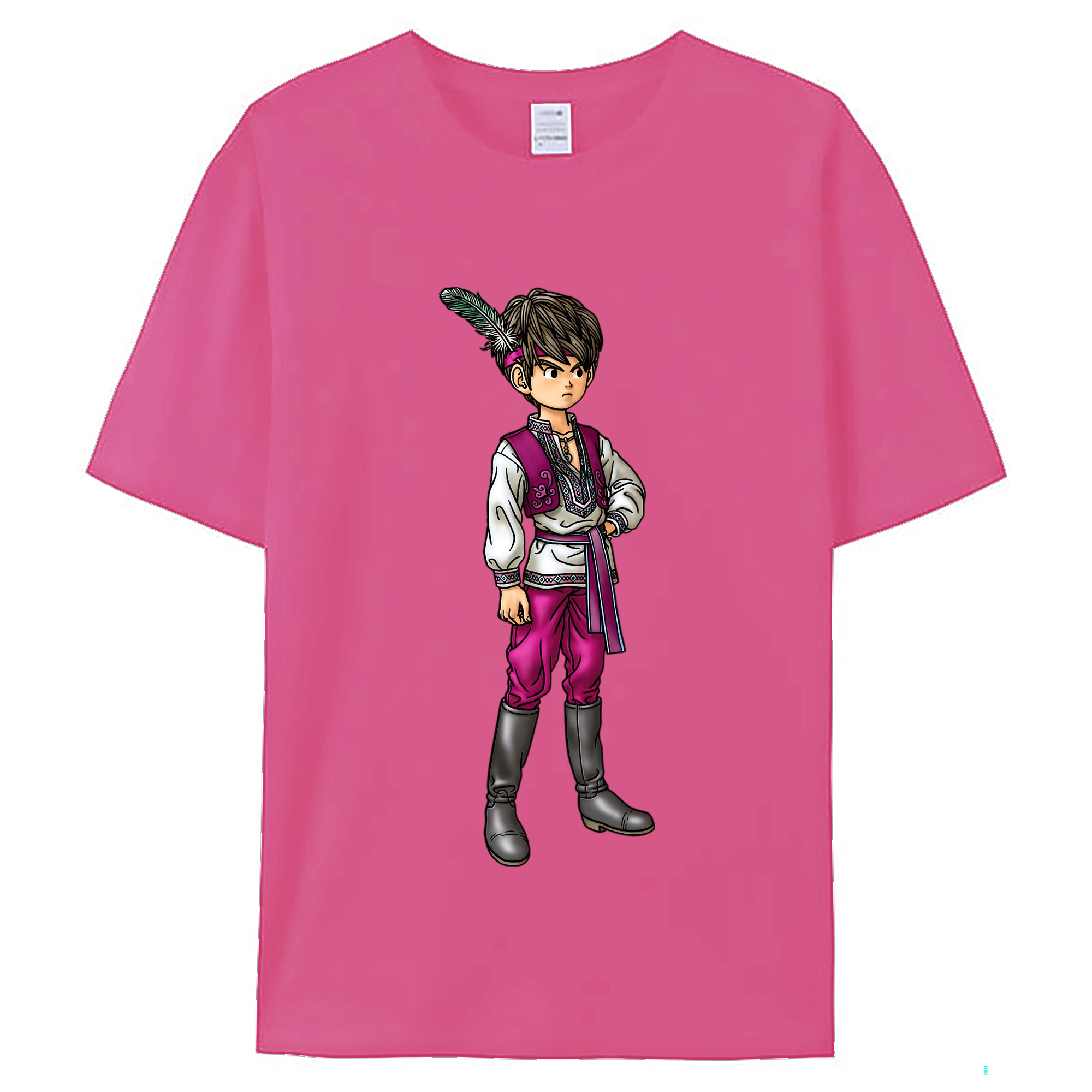 （画像用） ドラゴンクエスト Doragon Kuesuto Dragon Quest レディースカジュアルプリントTシャツ（綿100％）