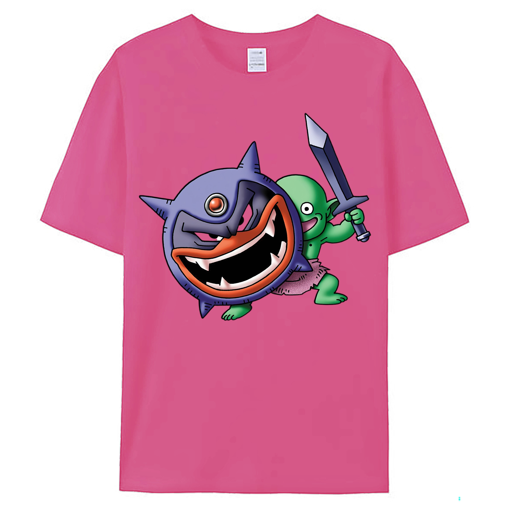 （画像用） ドラゴンクエスト Doragon Kuesuto Dragon Quest レディースカジュアルプリントTシャツ（綿100％）