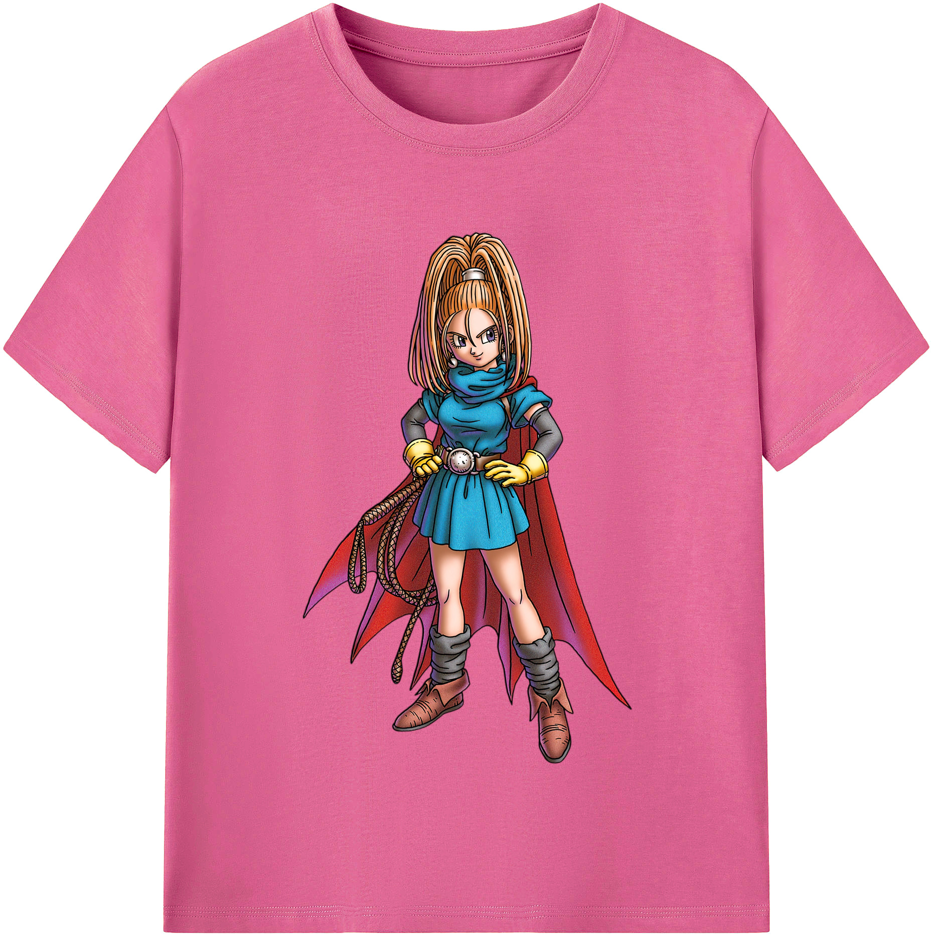 （画像用） ドラゴンクエスト Doragon Kuesuto Dragon Quest レディースカジュアルプリントTシャツ（綿100％）