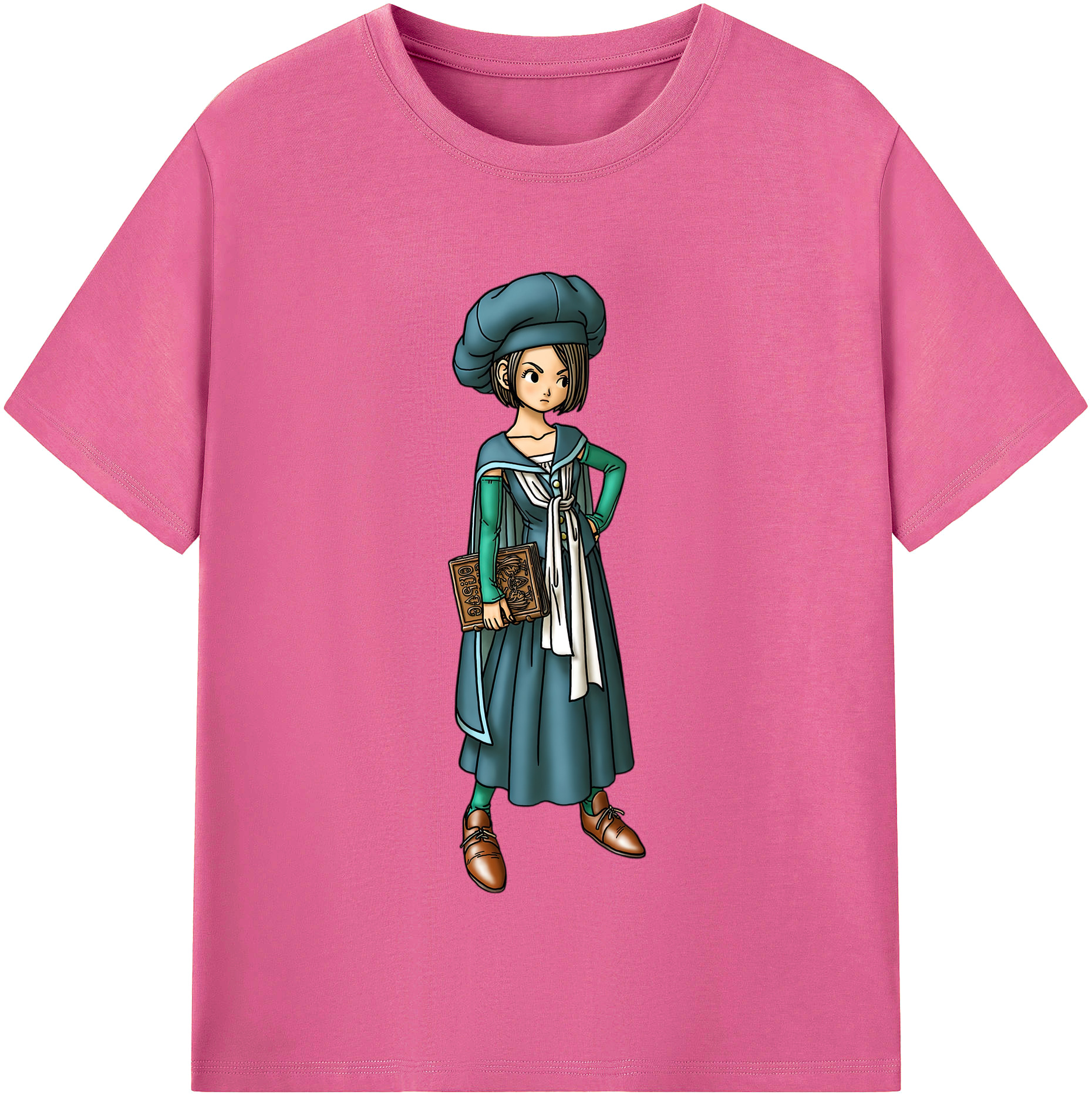 （画像用） ドラゴンクエスト Doragon Kuesuto Dragon Quest レディースカジュアルプリントTシャツ（綿100％）