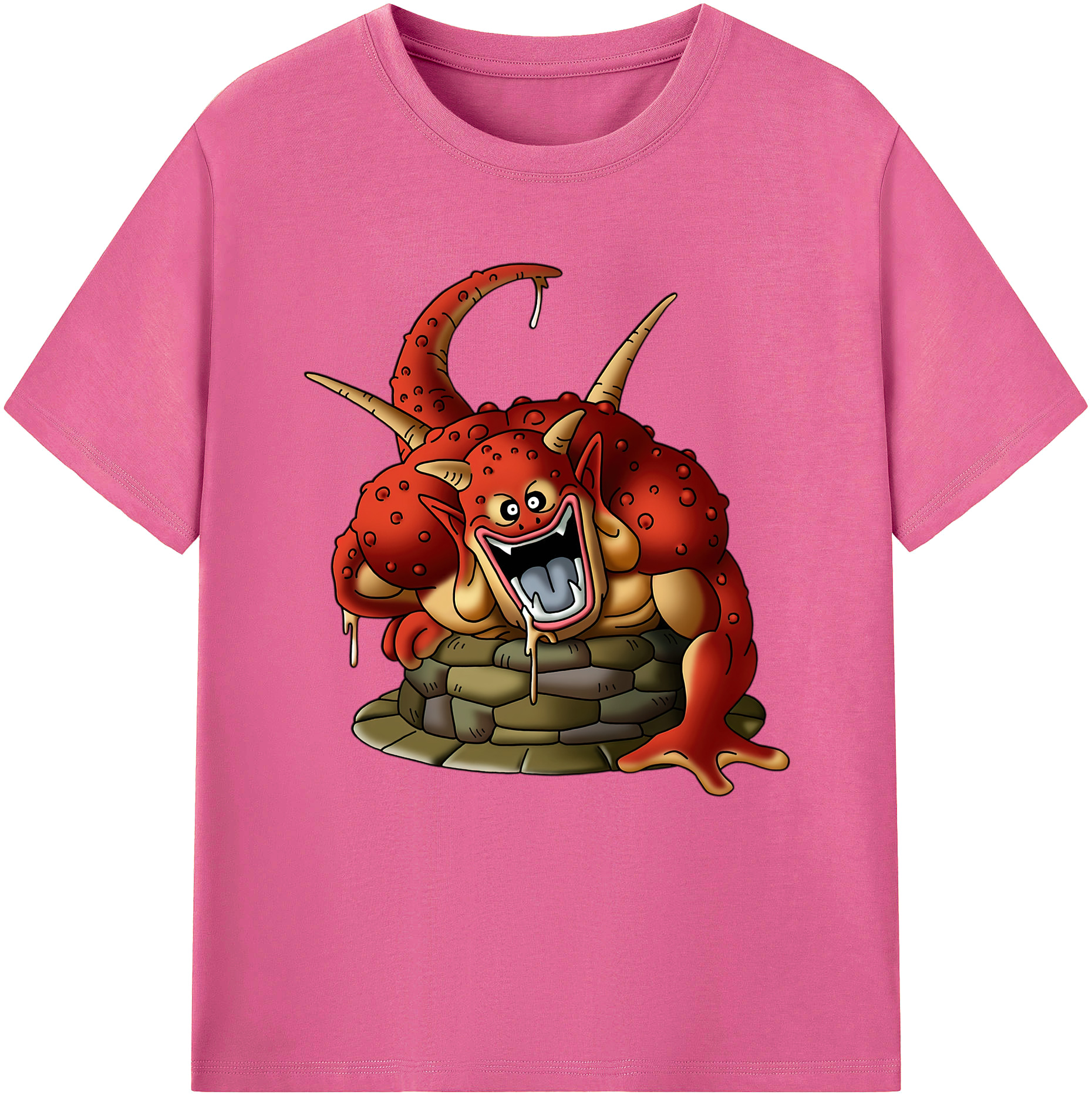 （画像用） ドラゴンクエスト Doragon Kuesuto Dragon Quest レディースカジュアルプリントTシャツ（綿100％）