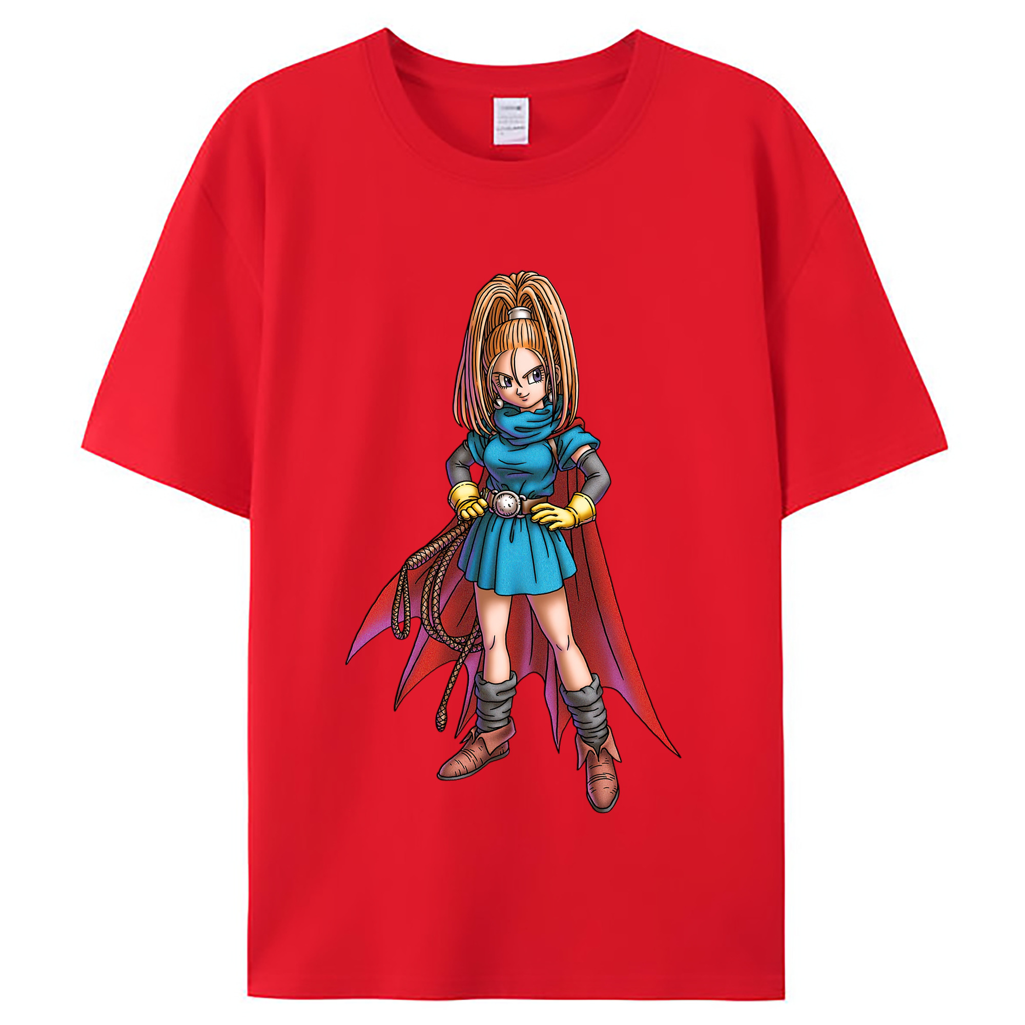 （画像用） ドラゴンクエスト Doragon Kuesuto Dragon Quest レディースカジュアルプリントTシャツ（綿100％）