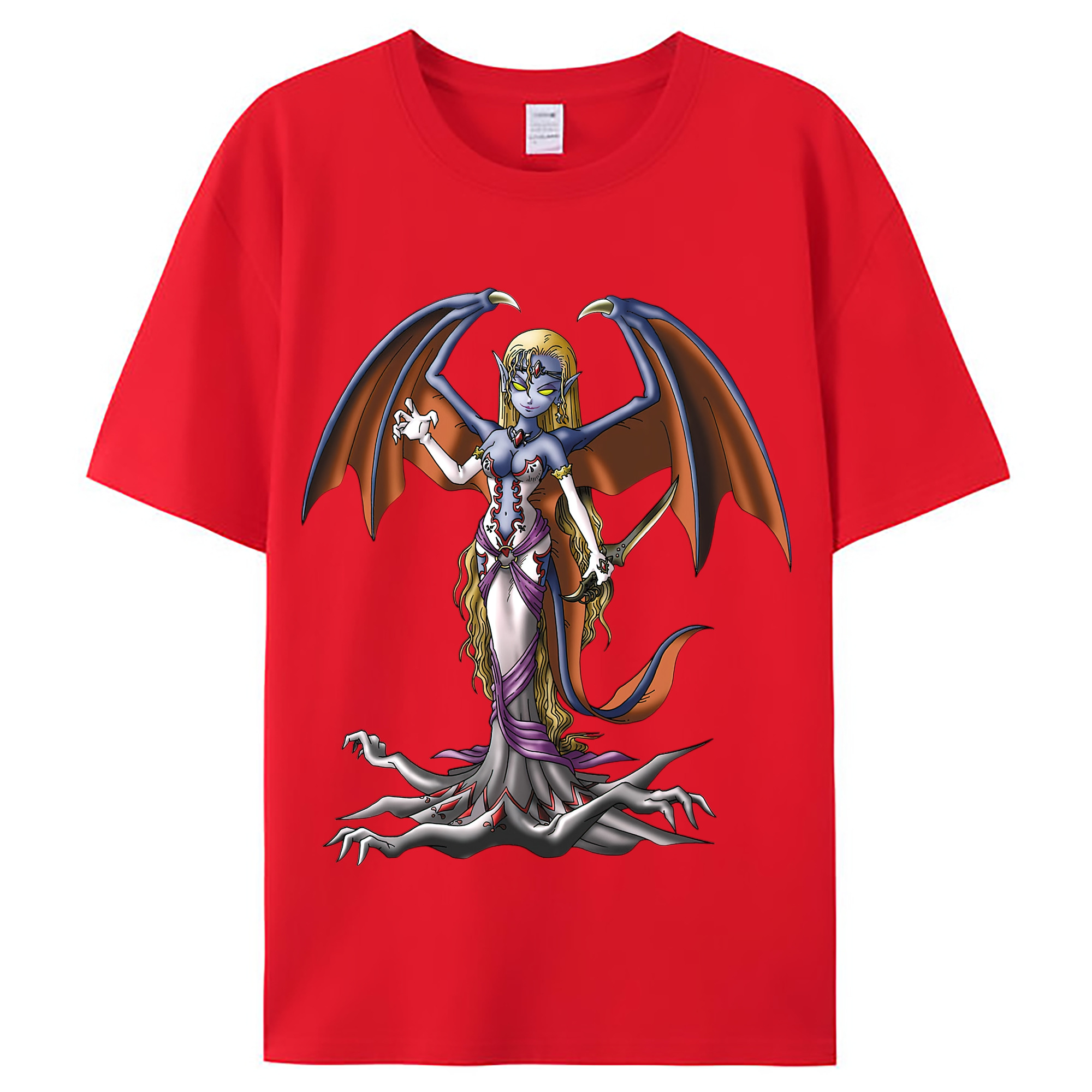 （画像用） ドラゴンクエスト Doragon Kuesuto Dragon Quest レディースカジュアルプリントTシャツ（綿100％）