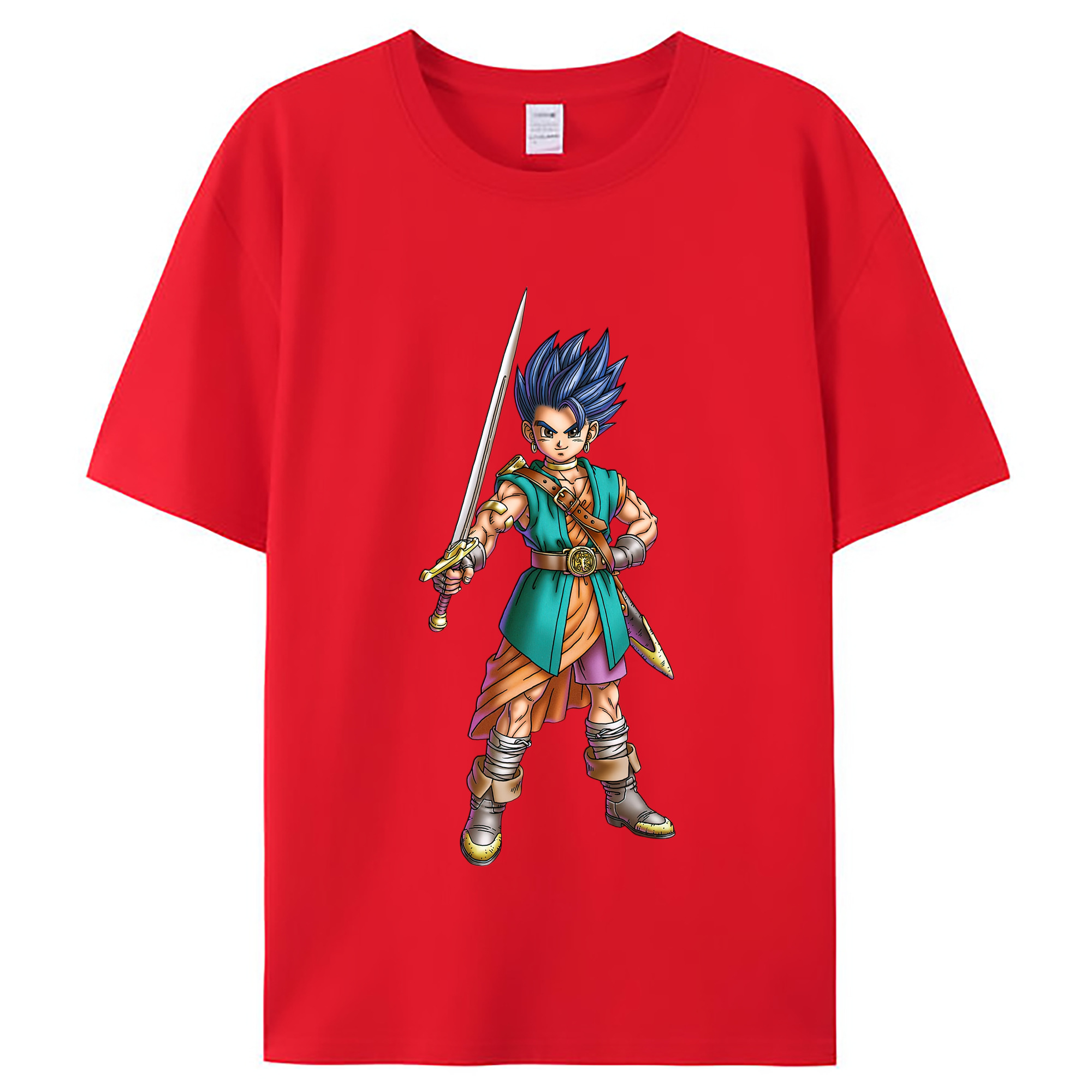 （画像用） ドラゴンクエスト Doragon Kuesuto Dragon Quest レディースカジュアルプリントTシャツ（綿100％）