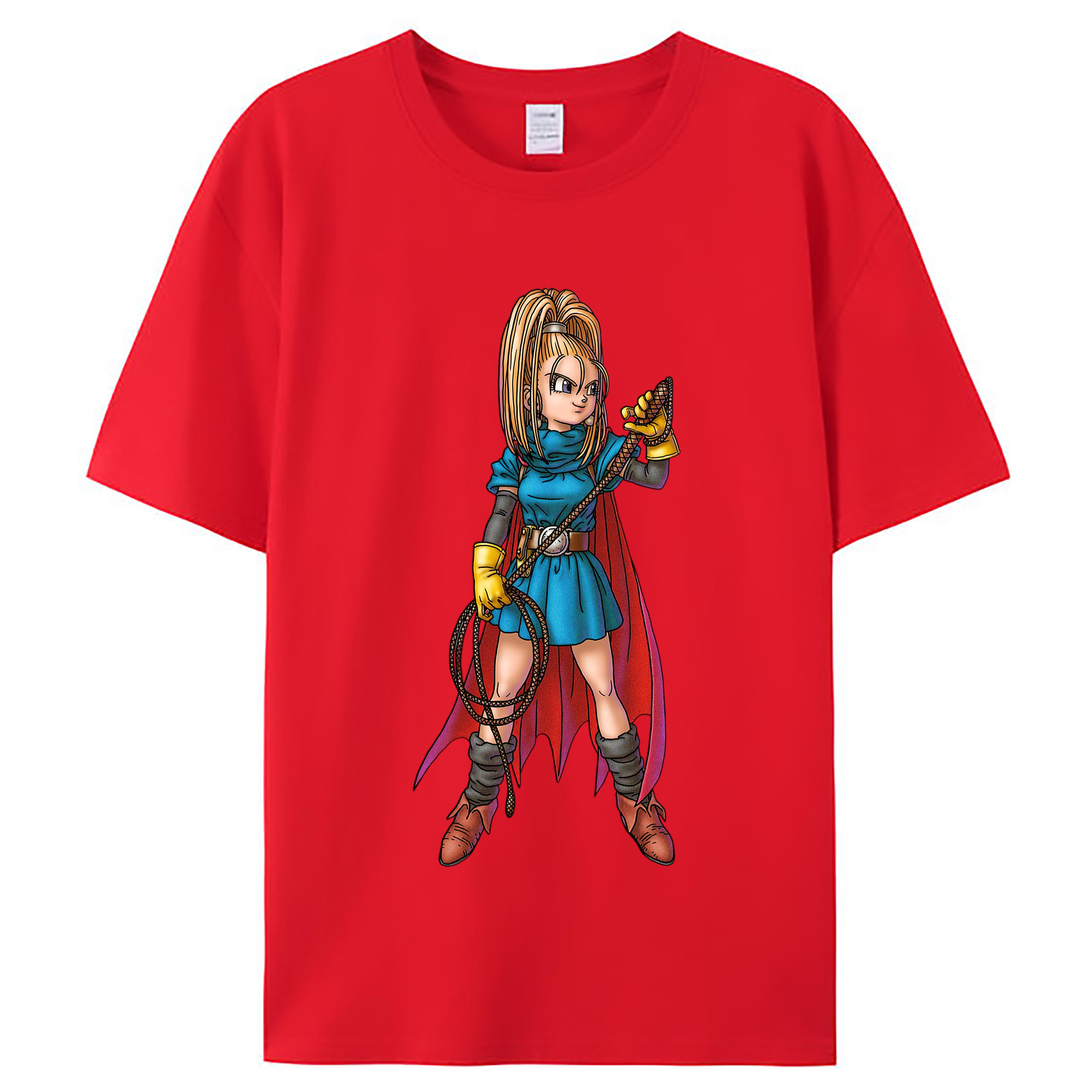 （画像用） ドラゴンクエスト Doragon Kuesuto Dragon Quest レディースカジュアルプリントTシャツ（綿100％）