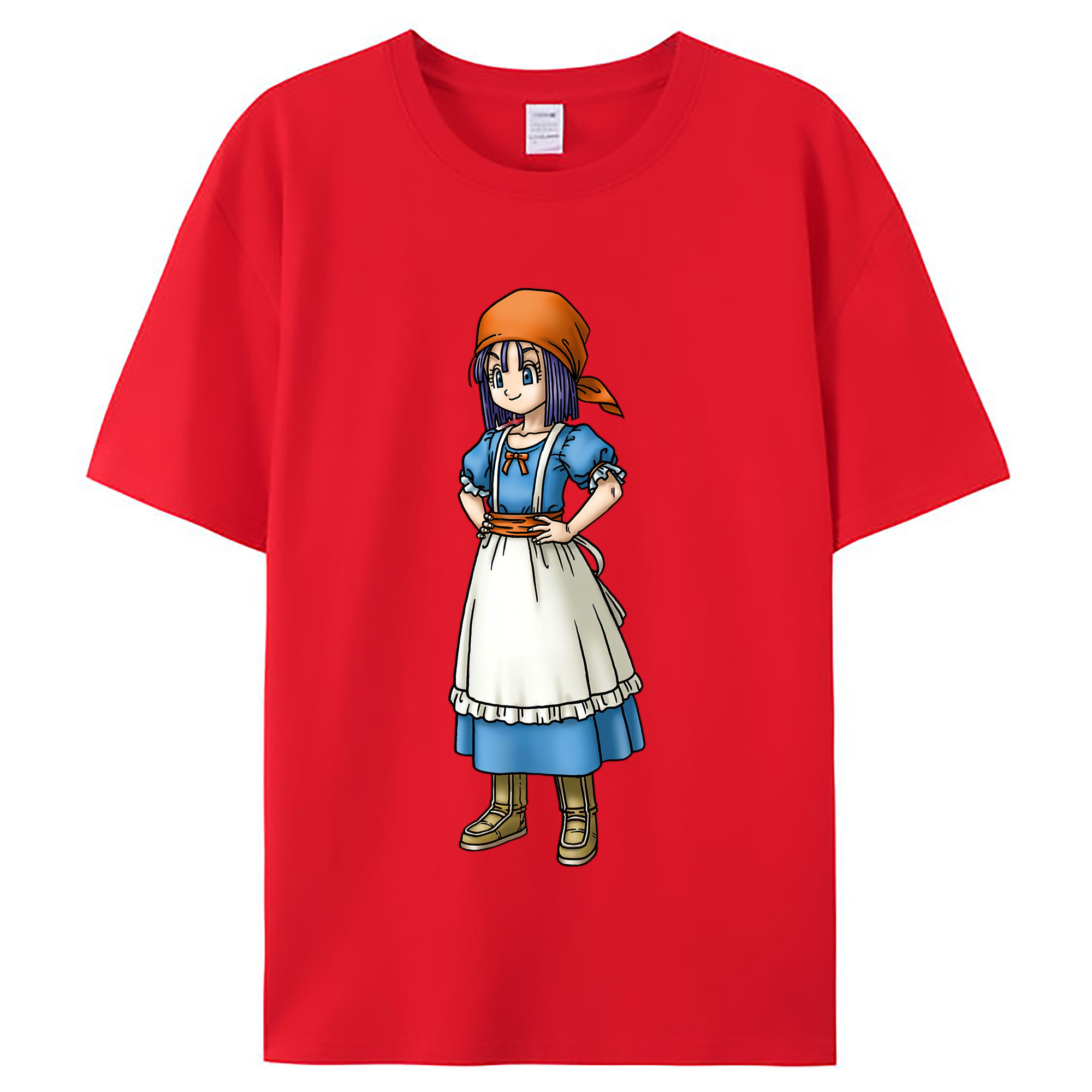 （画像用） ドラゴンクエスト Doragon Kuesuto Dragon Quest レディースカジュアルプリントTシャツ（綿100％）