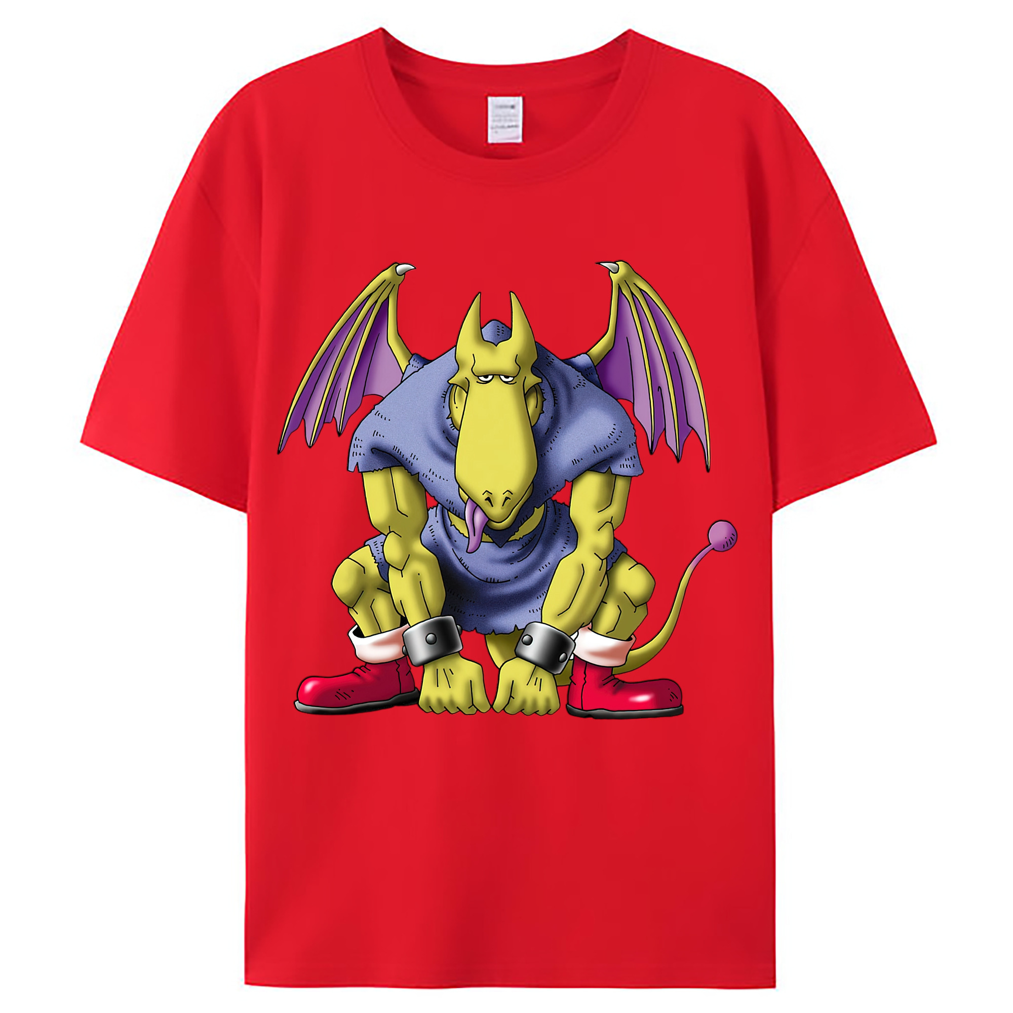 （画像用） ドラゴンクエスト Doragon Kuesuto Dragon Quest レディースカジュアルプリントTシャツ（綿100％）