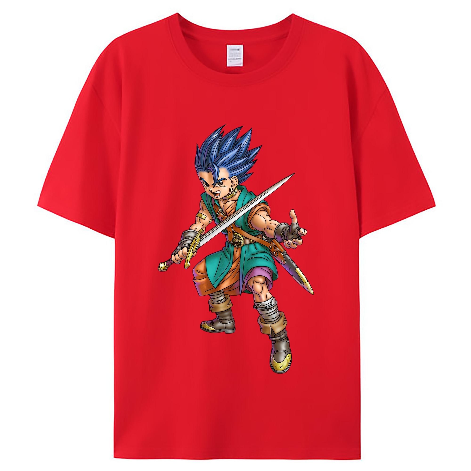 （画像用） ドラゴンクエスト Doragon Kuesuto Dragon Quest レディースカジュアルプリントTシャツ（綿100％）