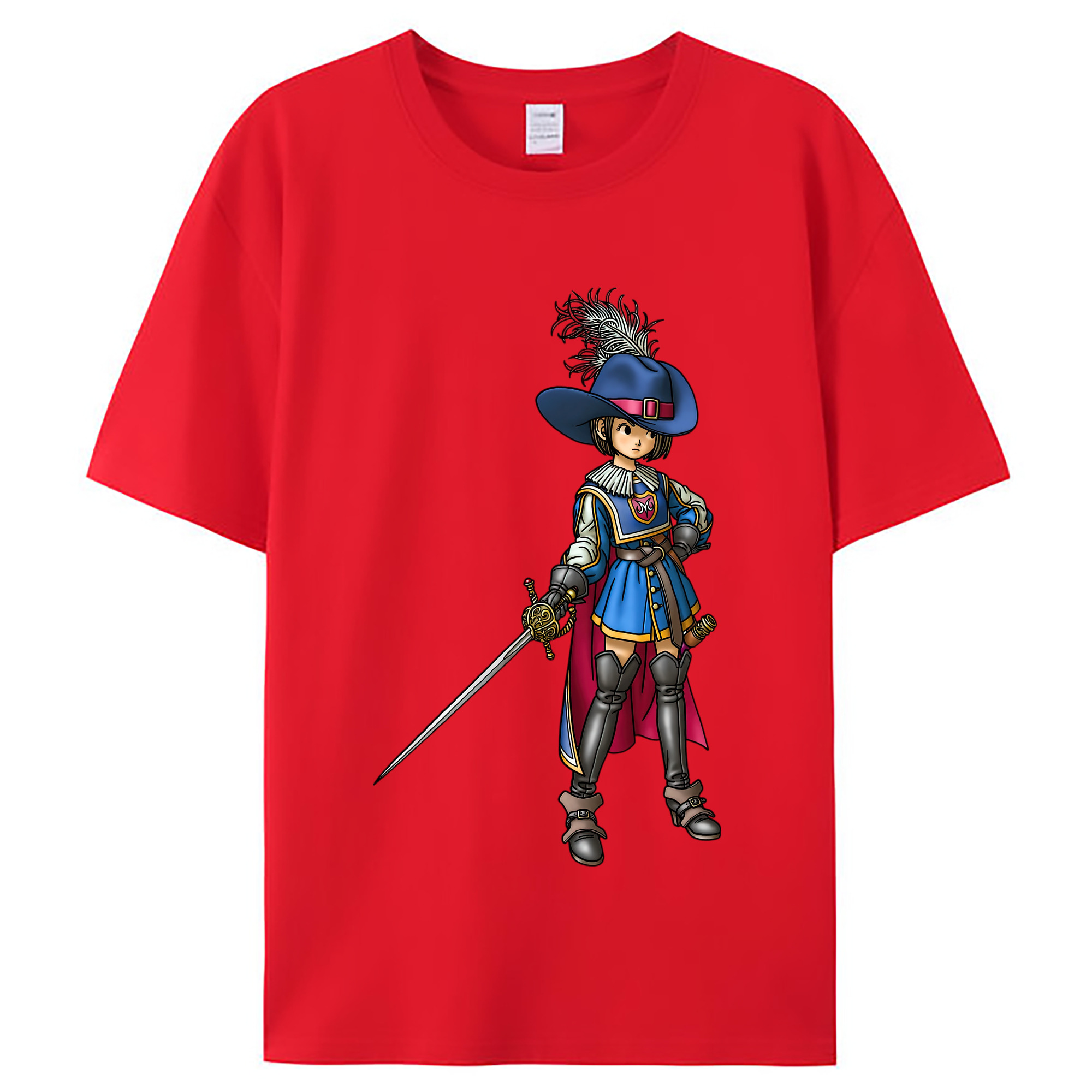 （画像用） ドラゴンクエスト Doragon Kuesuto Dragon Quest レディースカジュアルプリントTシャツ（綿100％）