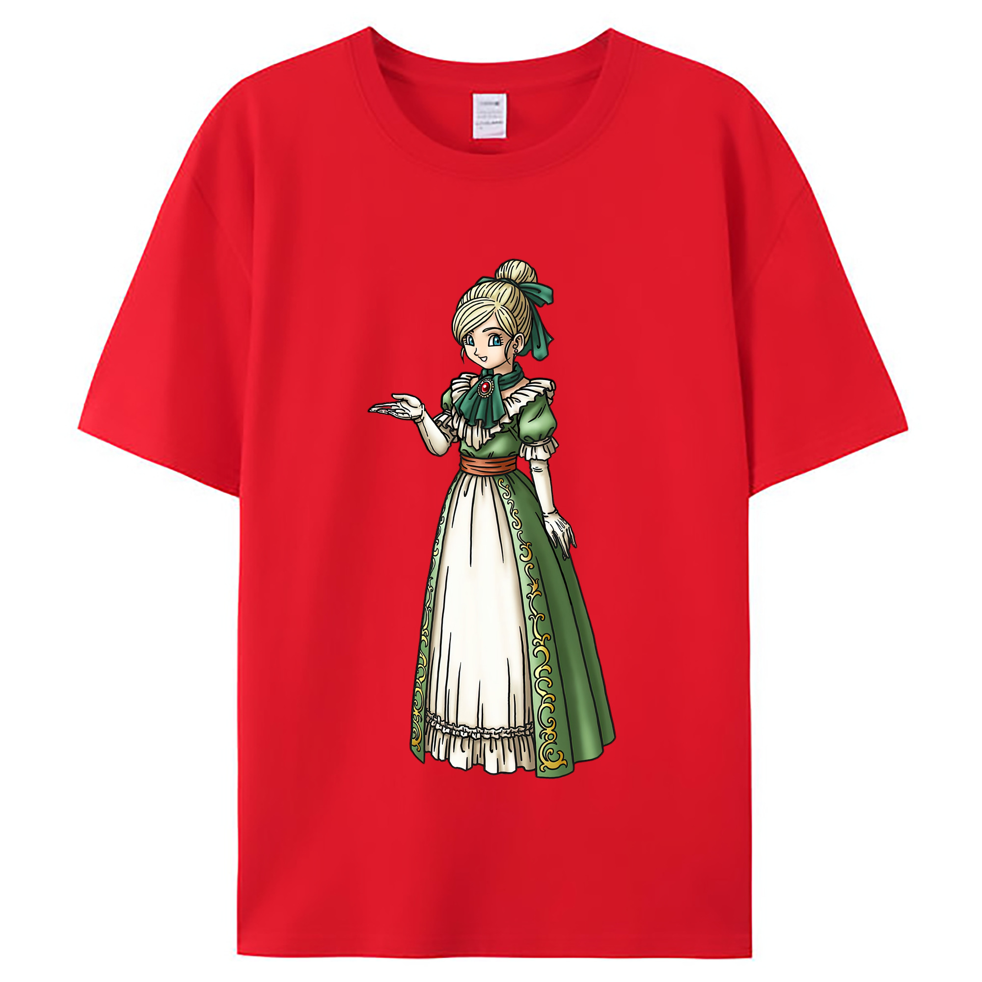 （画像用） ドラゴンクエスト Doragon Kuesuto Dragon Quest レディースカジュアルプリントTシャツ（綿100％）