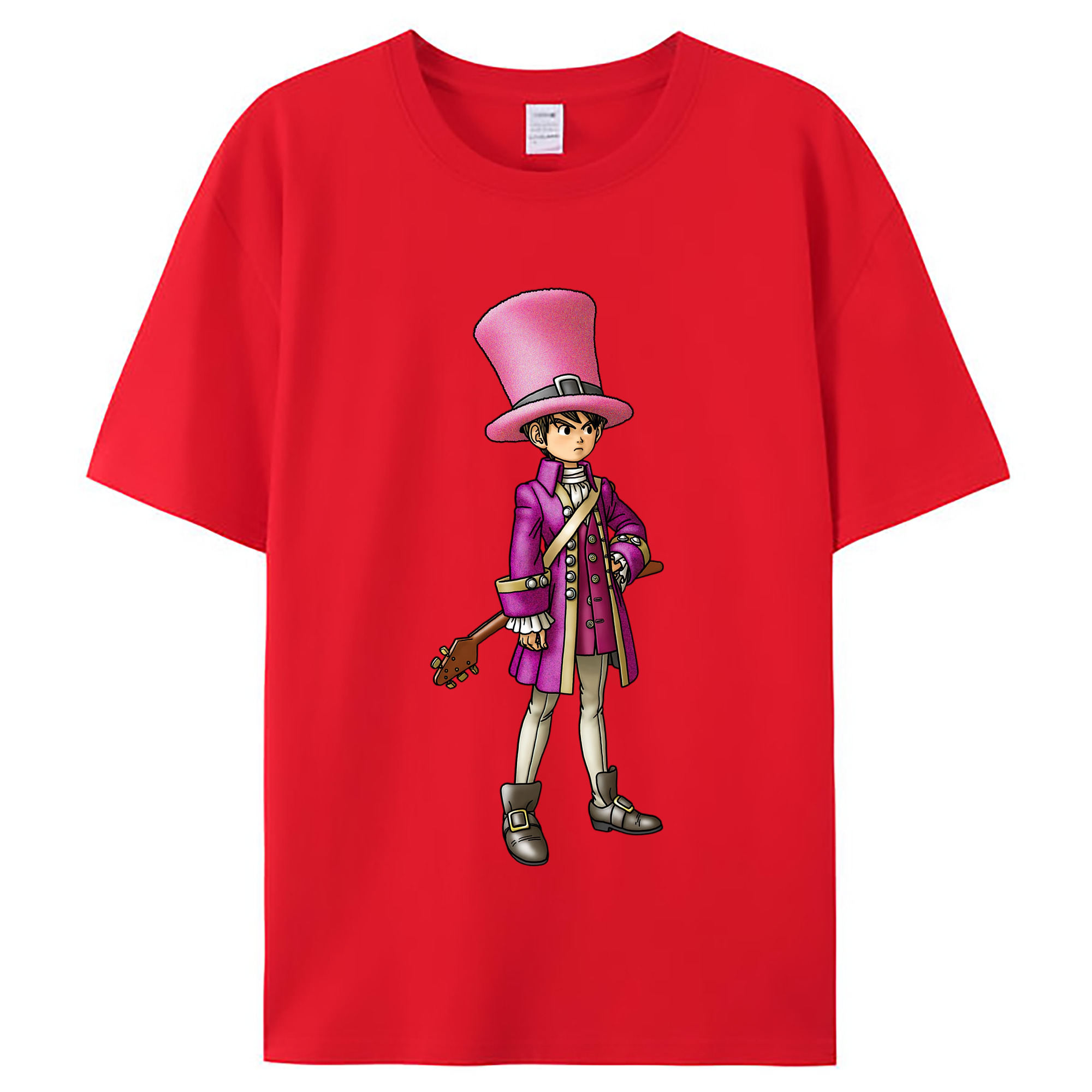 （画像用） ドラゴンクエスト Doragon Kuesuto Dragon Quest レディースカジュアルプリントTシャツ（綿100％）